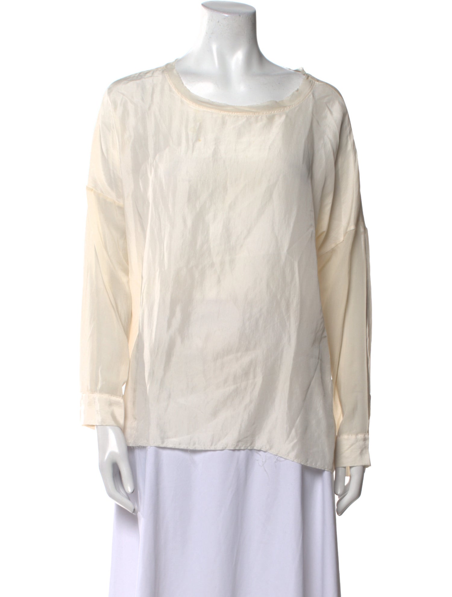 Kristensen Du Nord Silk Scoop Neck Blouse