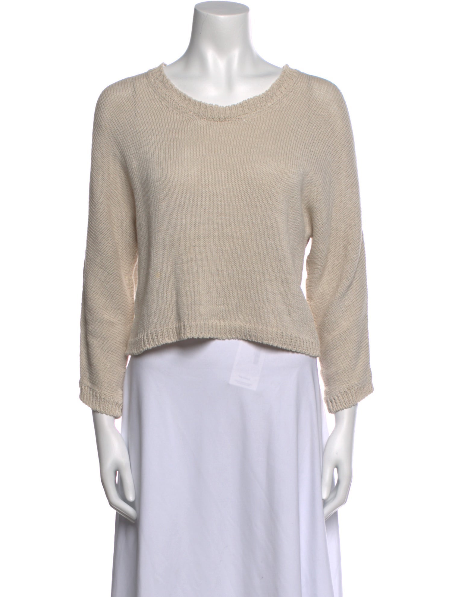 Kristensen Du Nord Linen Scoop Neck Crop Top