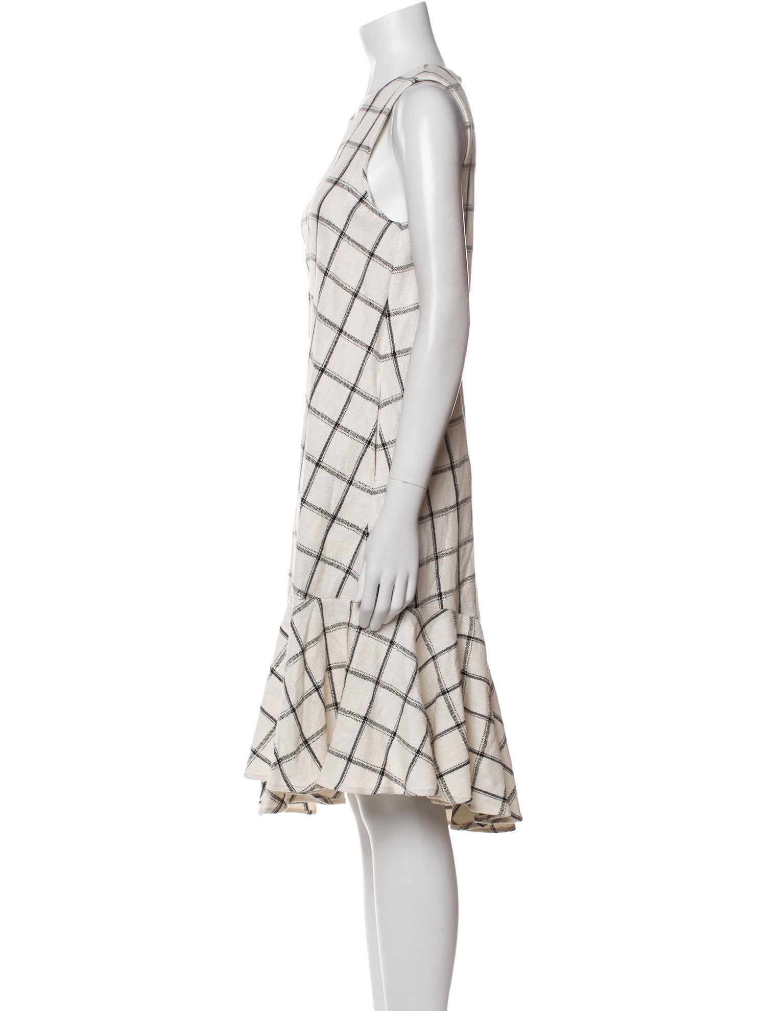 Kaelen Plaid Print Midi Length Dress