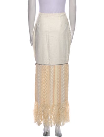 Kaelen Linen Midi Length Skirt