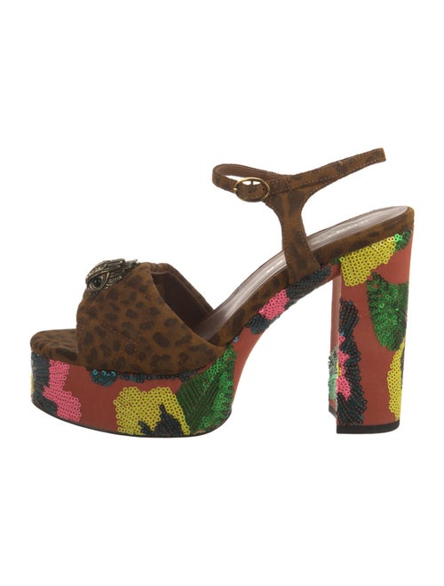 Kurt Geiger Suede Animal Print Sandals