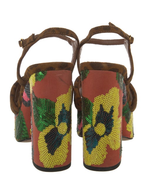 Kurt Geiger Suede Animal Print Sandals