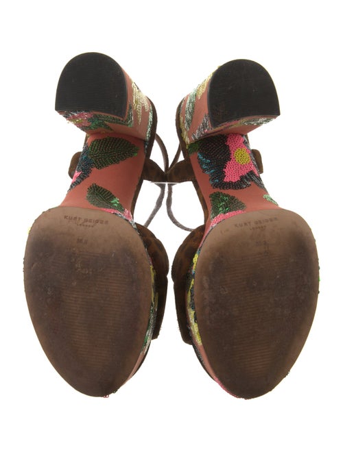 Kurt Geiger Suede Animal Print Sandals