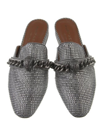 Kurt Geiger Canvas Houndstooth Print Mules