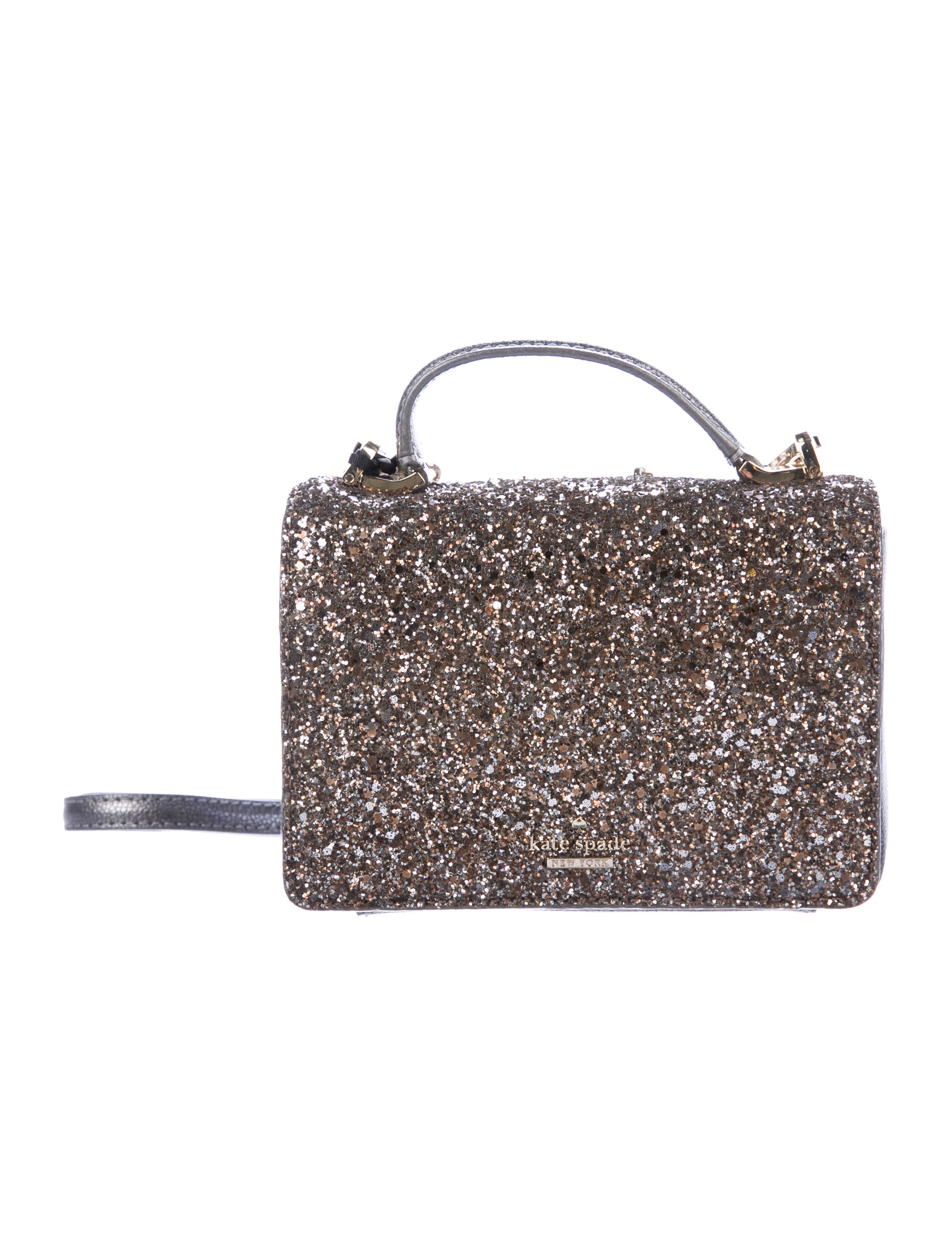 kate spade glitter luggage tag