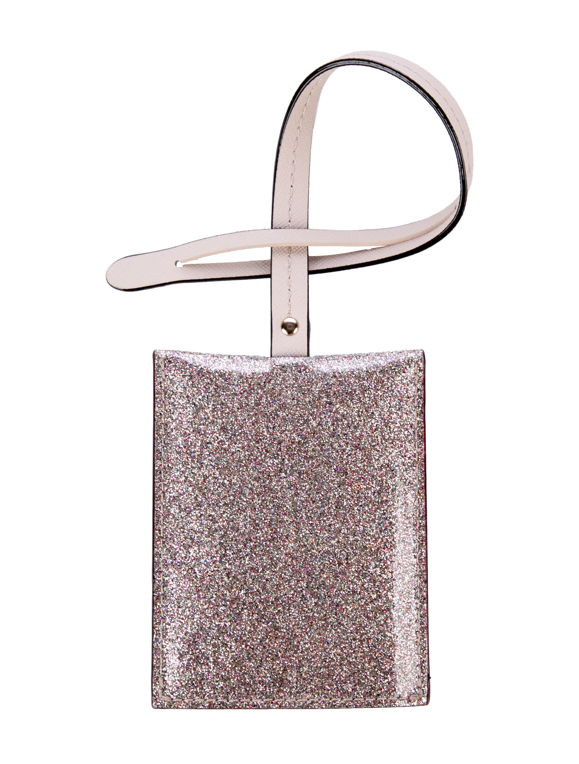 kate spade glitter luggage tag