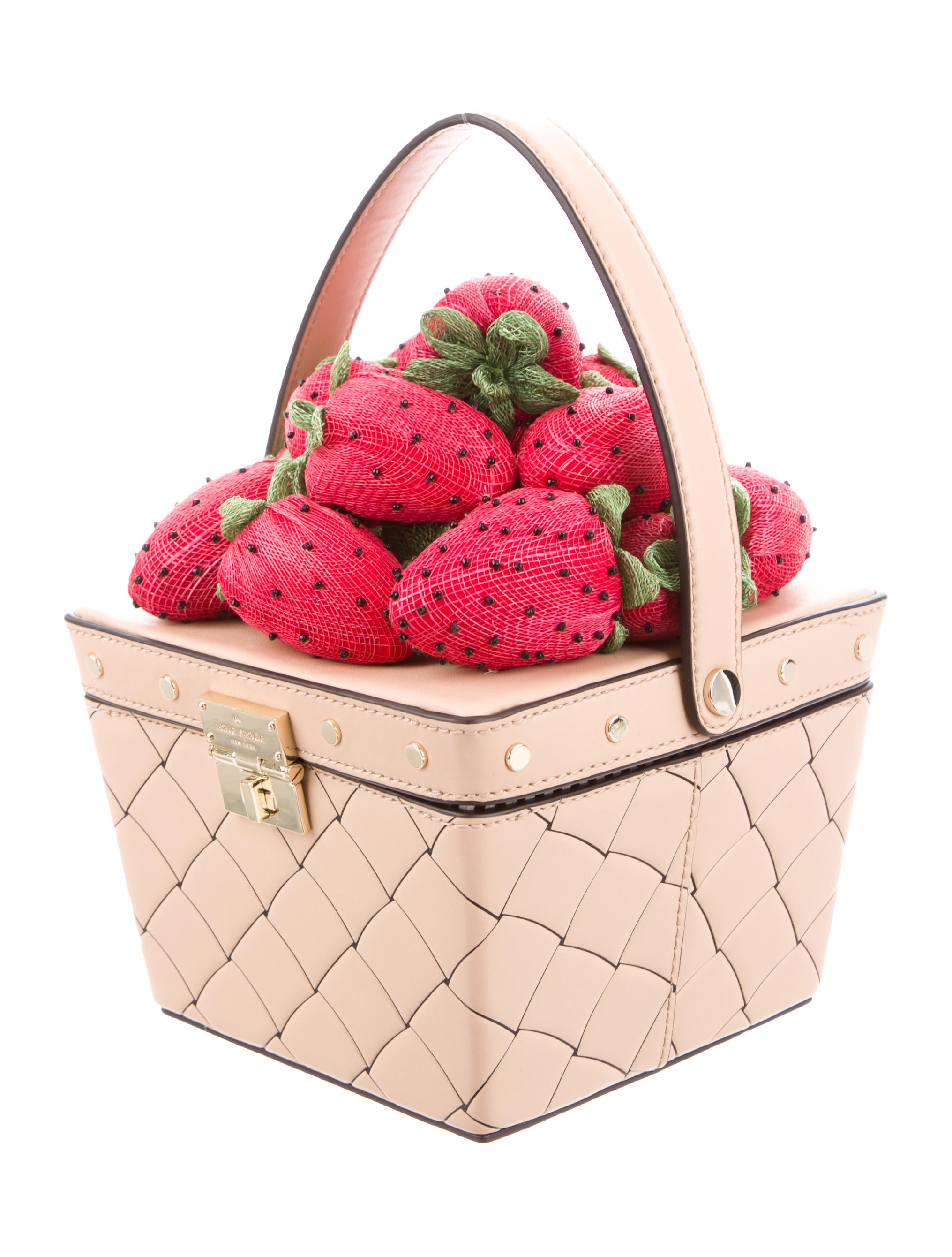 Kate Spade New York Picnic Perfect Strawberry Basket - Pink Handle