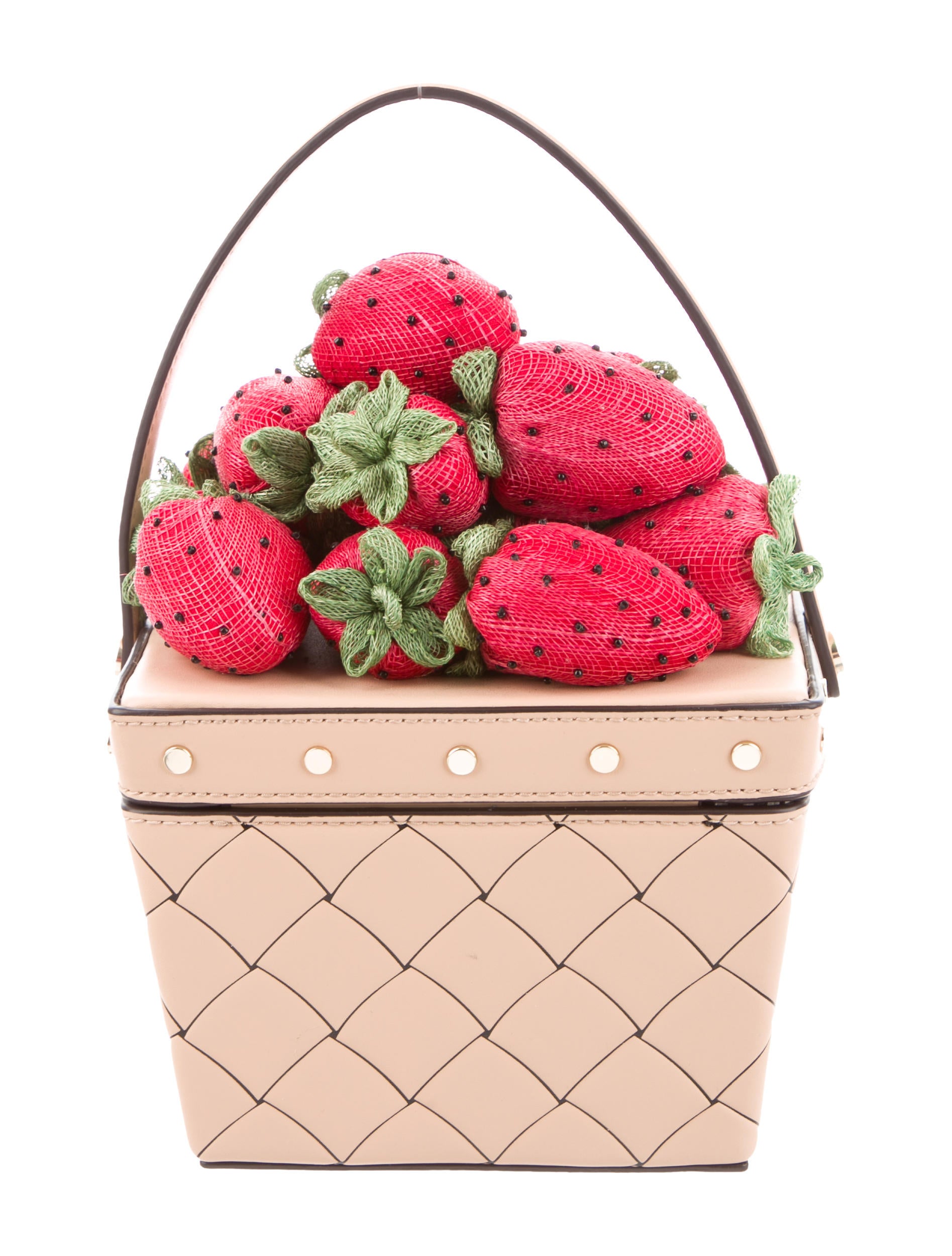 Kate Spade New York Picnic Perfect Strawberry Basket - Pink Handle