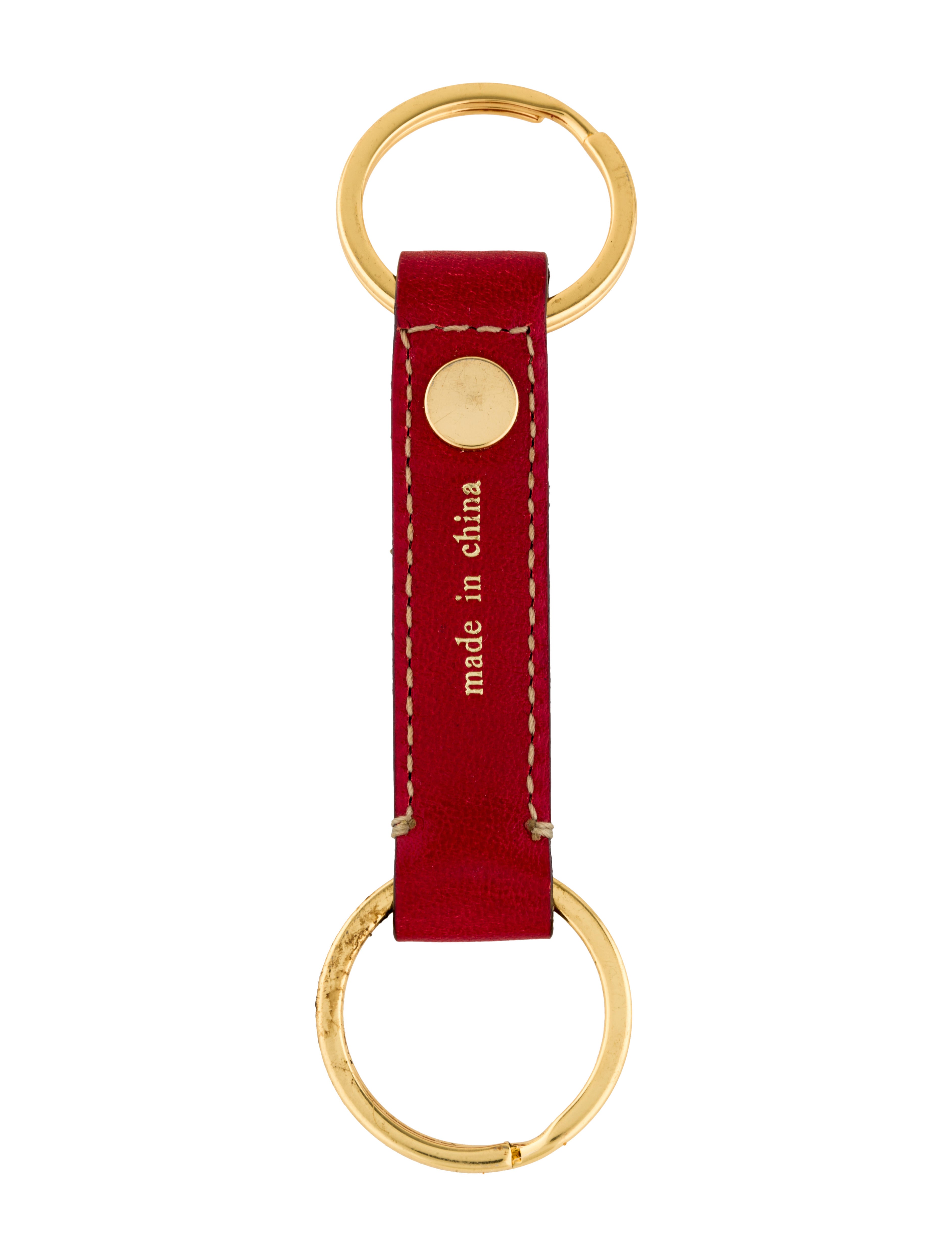 Kate Spade New York Logo Leather Keychain