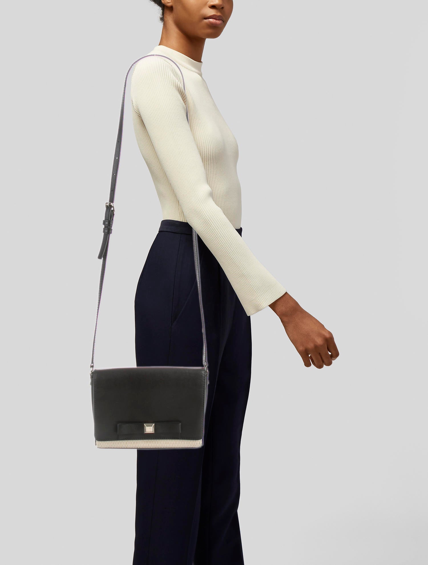 Kate Spade New York Holly Street Straw Rubie Crossbody Bag - Black 