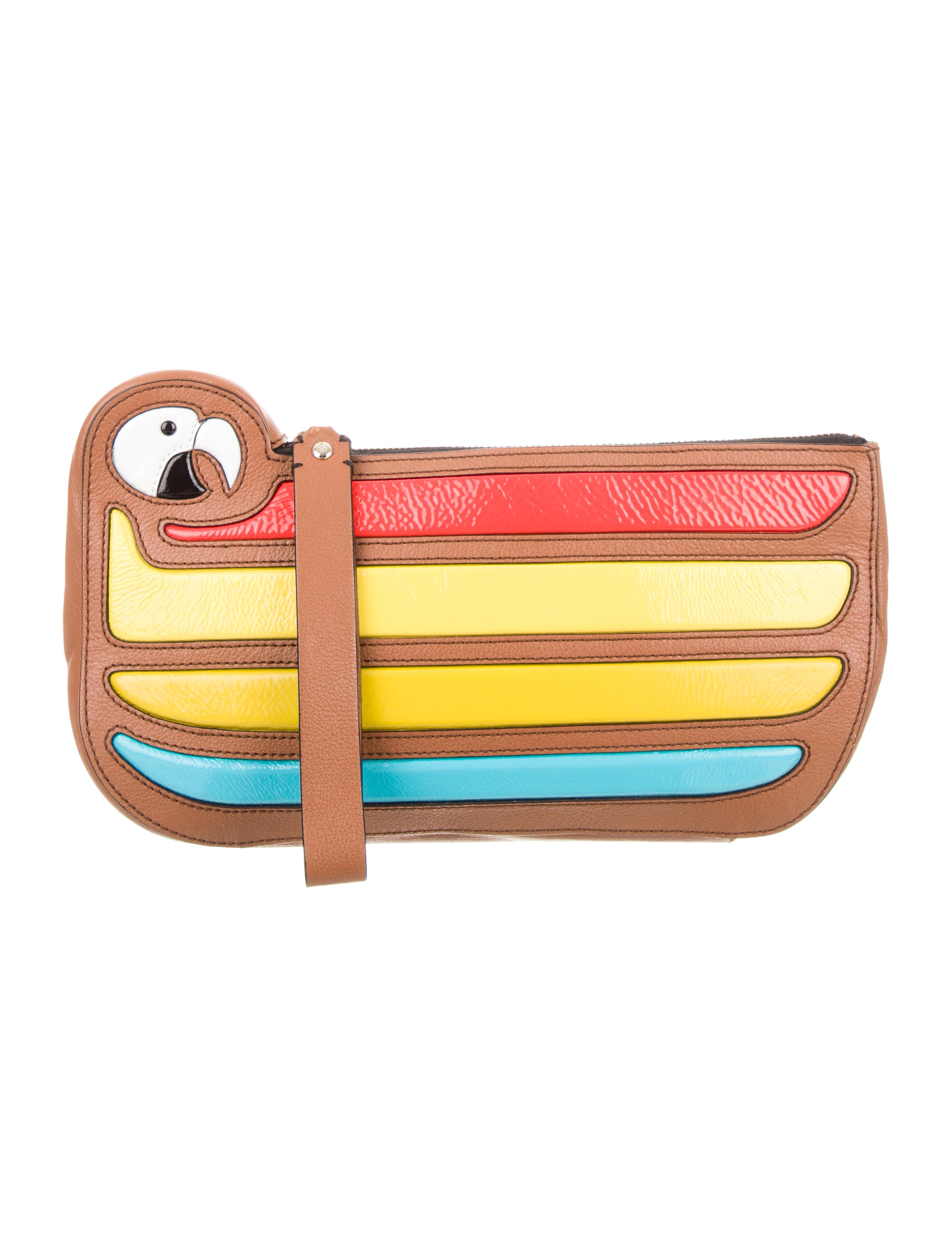 kate spade parrot clutch