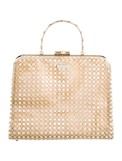 Kate Spade New York Raffia & PVC Top Handle Bag Cl