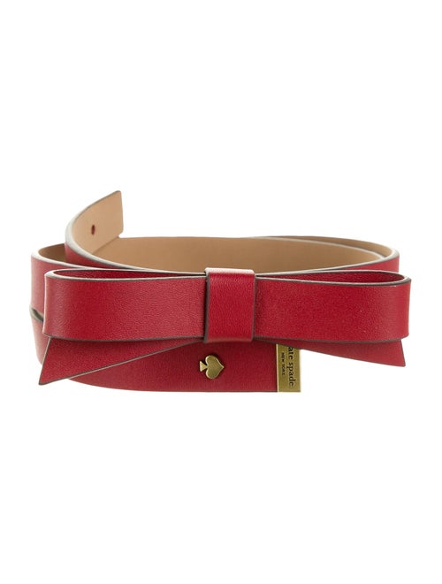 Kate Spade New York Leather Bow Belt gold