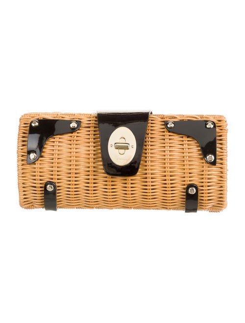 Kate Spade New York Patent Leather-Trimmed Rattan