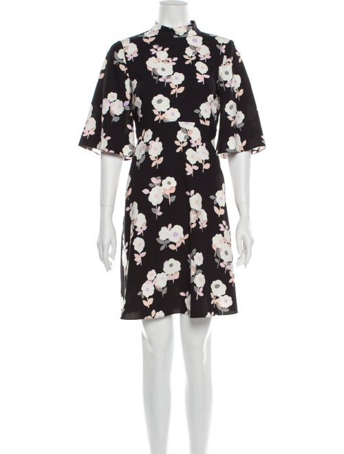 Kate Spade New York Floral Print Mini Dress Black