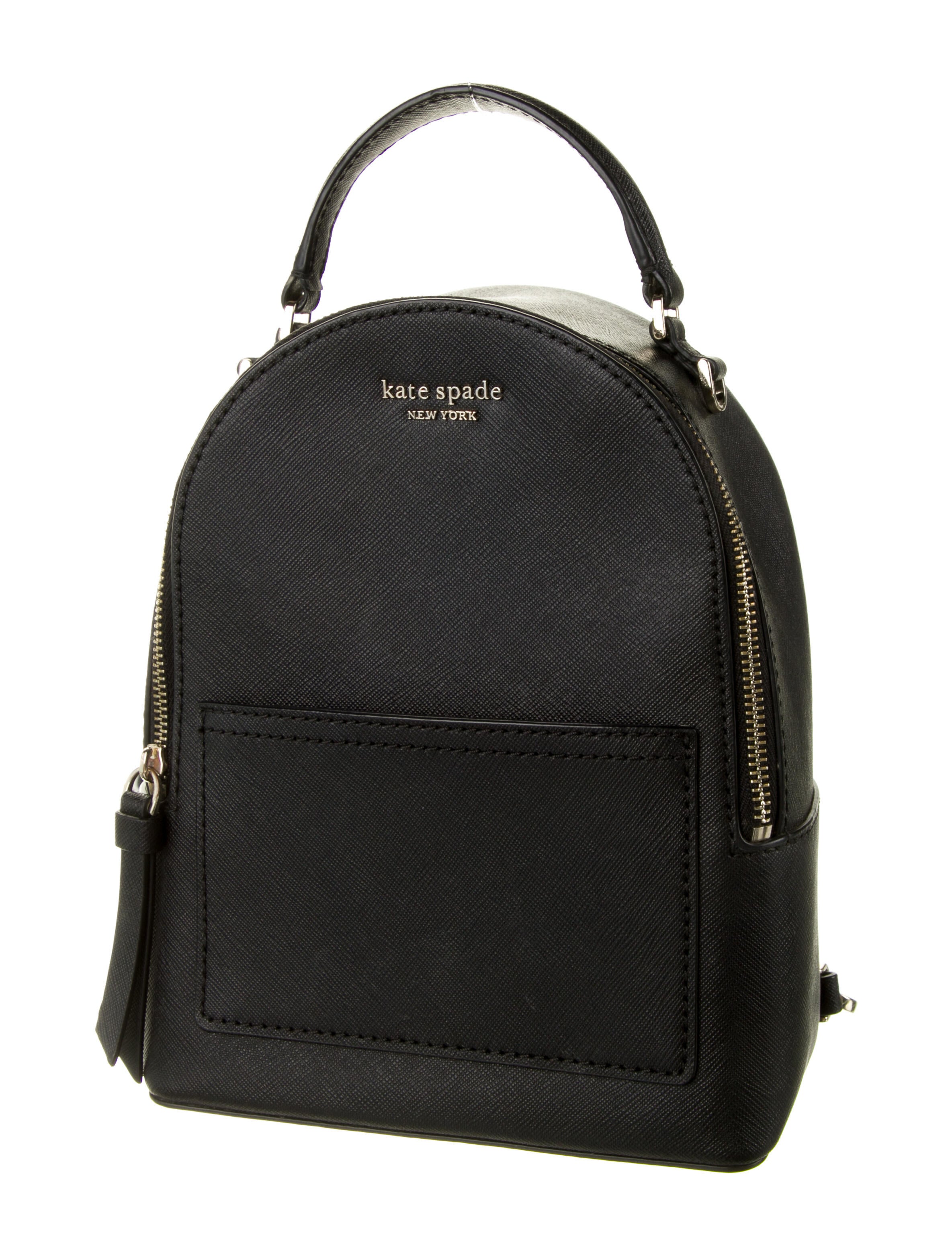 black vegan leather multi-compartment backpack Vegan Leather Backpack Purse