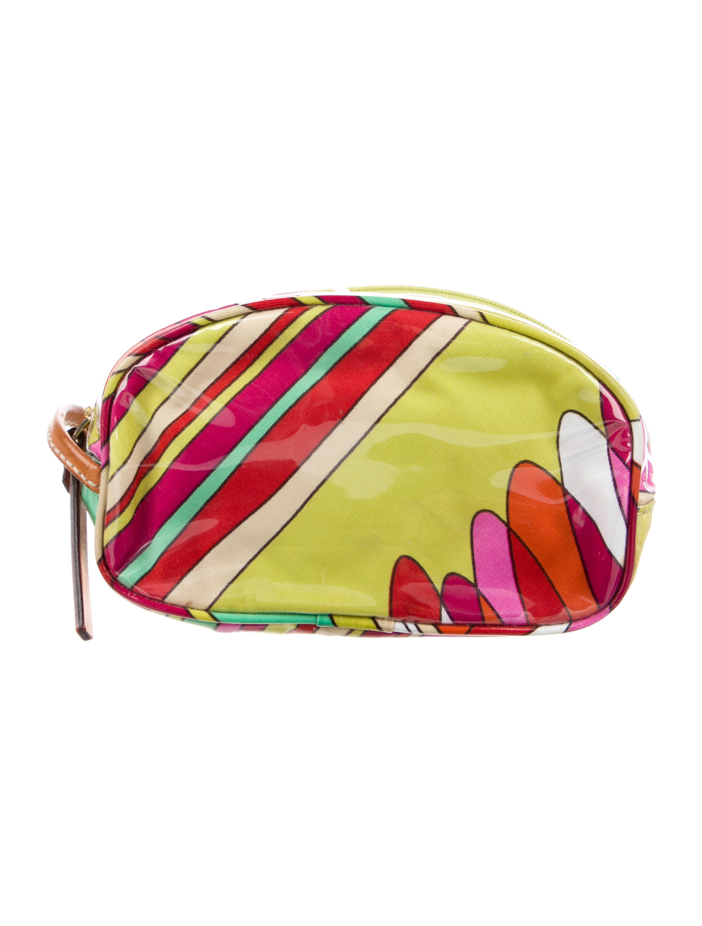 Kate Spade New York Striped Cosmetic Bag Green Cosmetic Bags