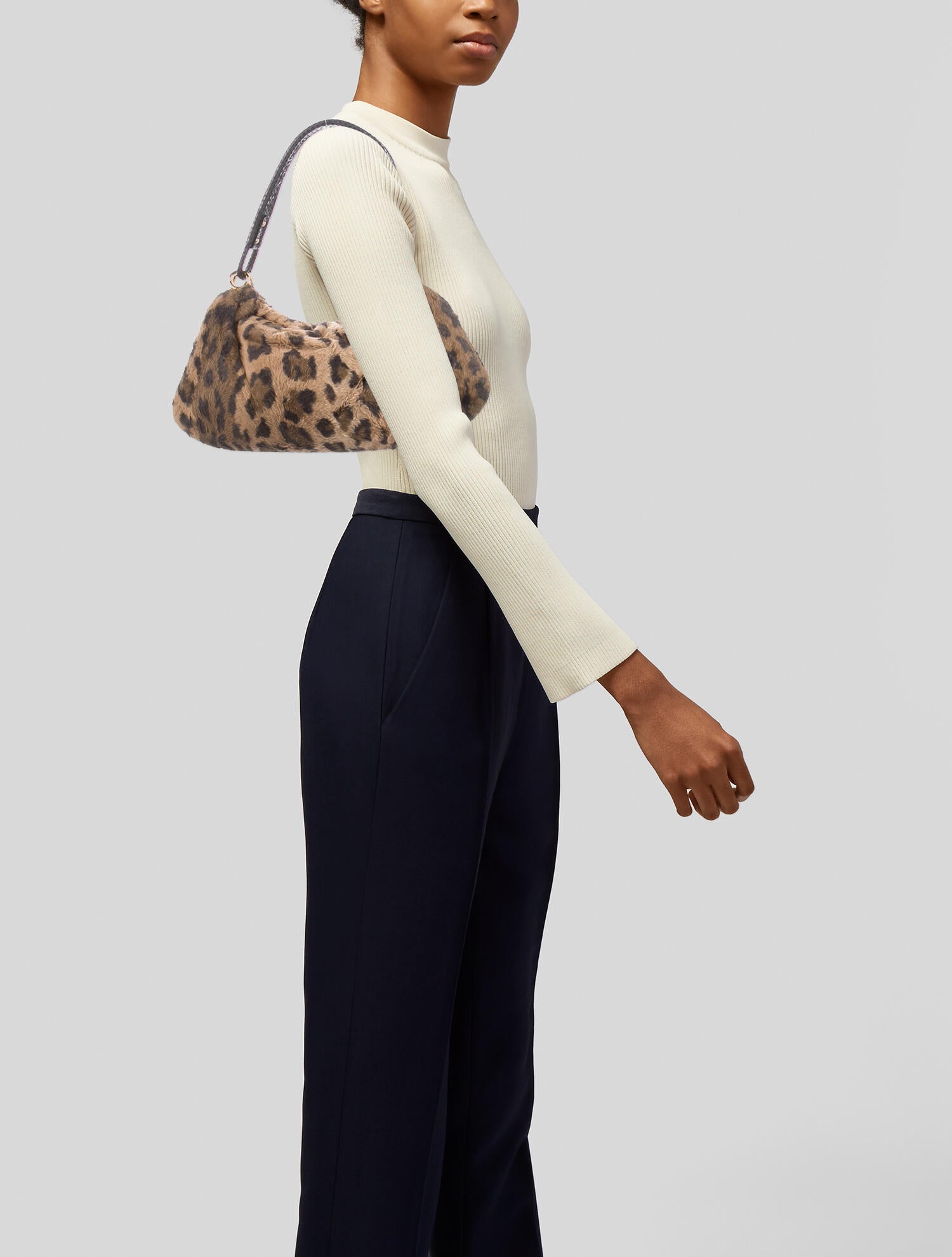 Kate Spade New York Leopard Print Faux Fur Shoulder Bag