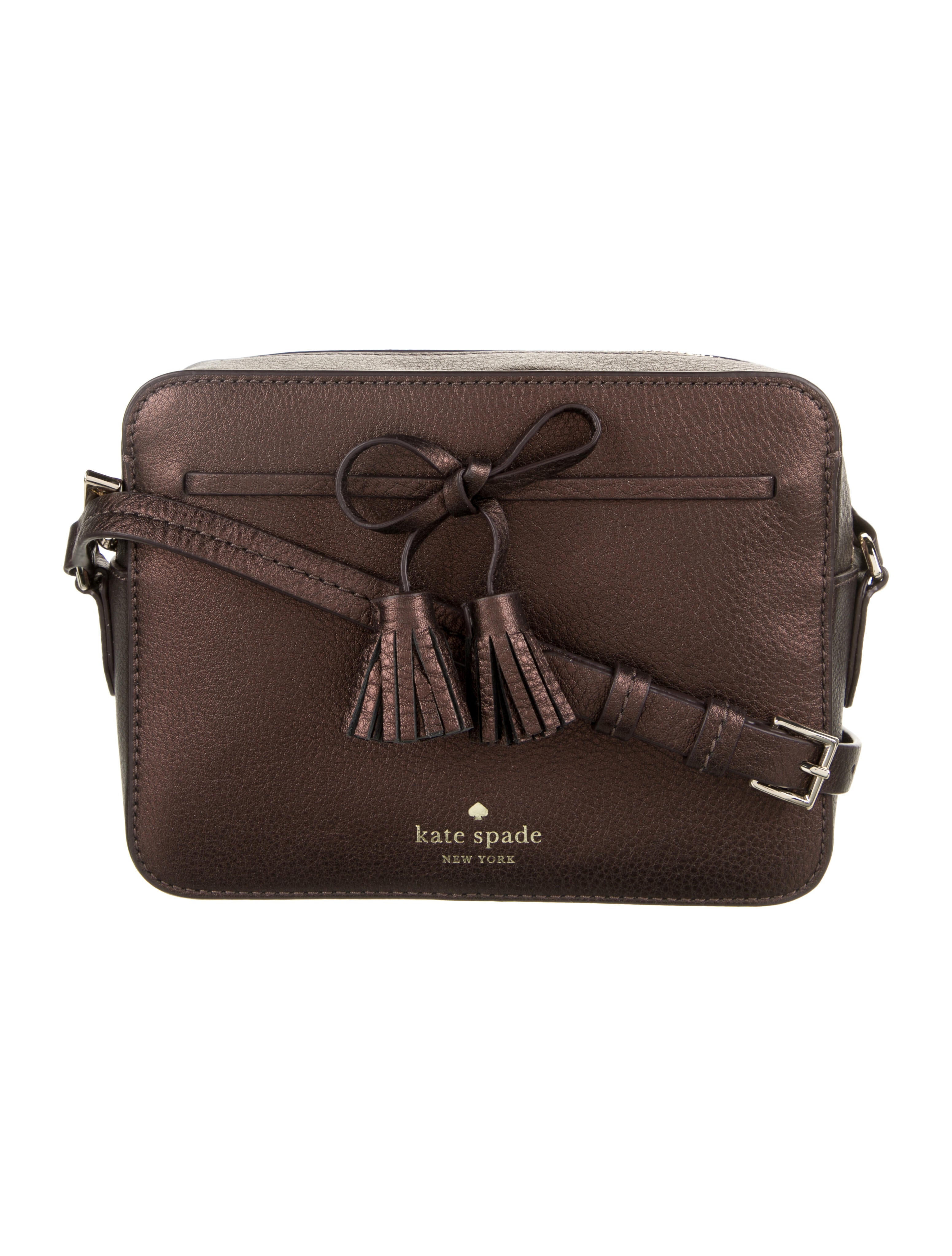 Kate Spade New York Metallic Tassel Crossbody Bag - Brown