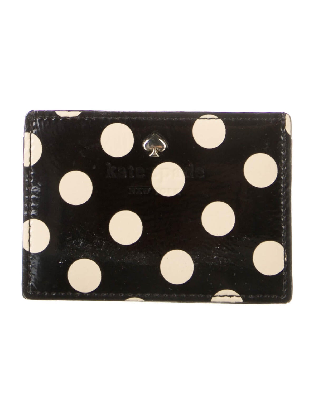Kate Spade New York Patent Leather Polka Dot Print Compact Wallet