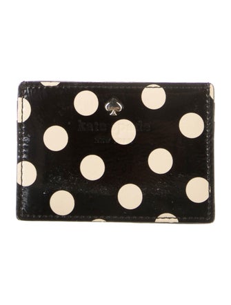Kate Spade New York Patent Leather Polka Dot Print Compact Wallet