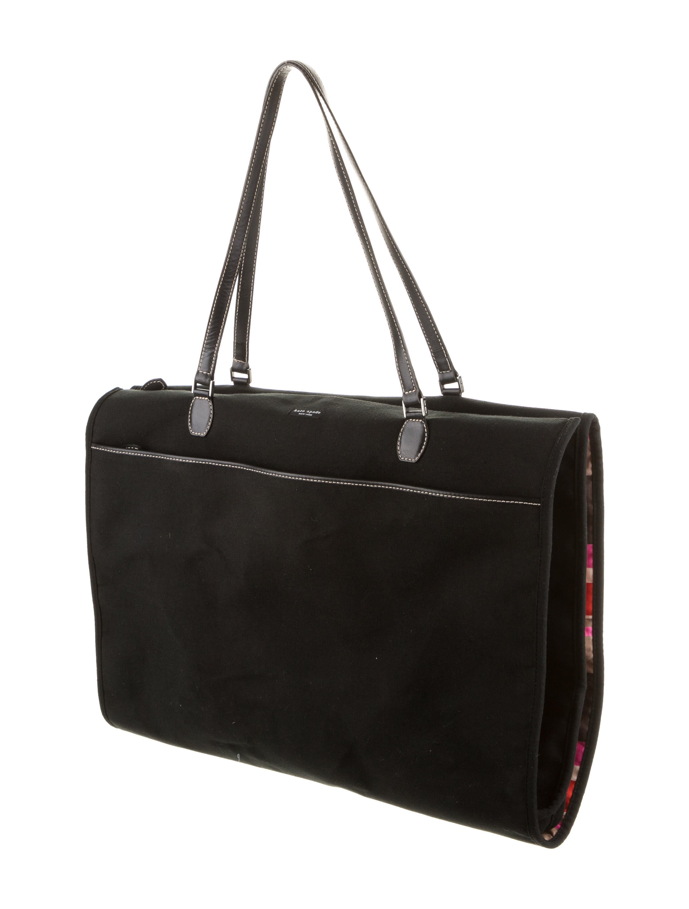 Kate Spade New York Leather Trimmed Travel Bag Black Luggage and Travel Handbags WKA284871