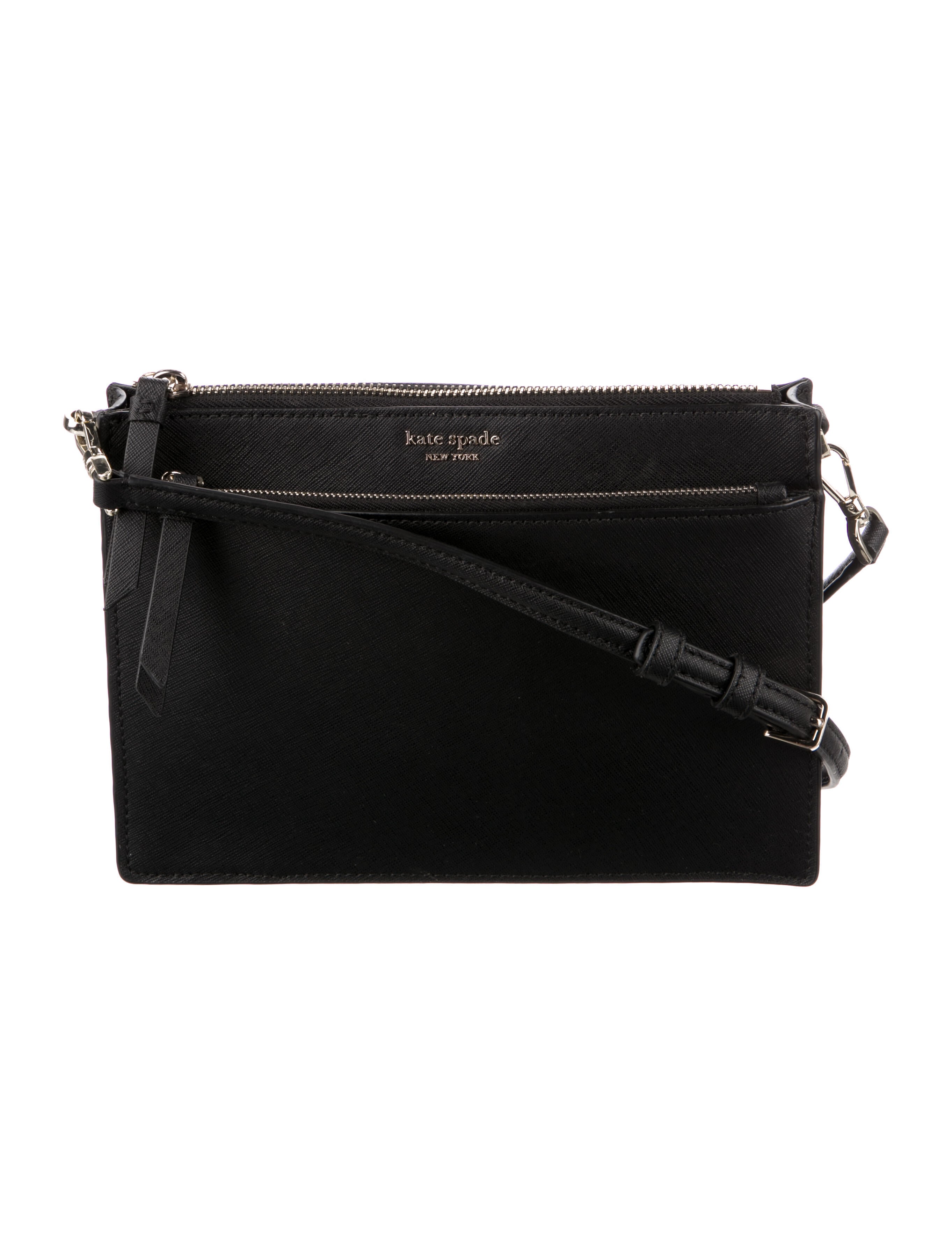 Kate Spade New York Coated Canvas Crossbody Bag Black Crossbody Bags