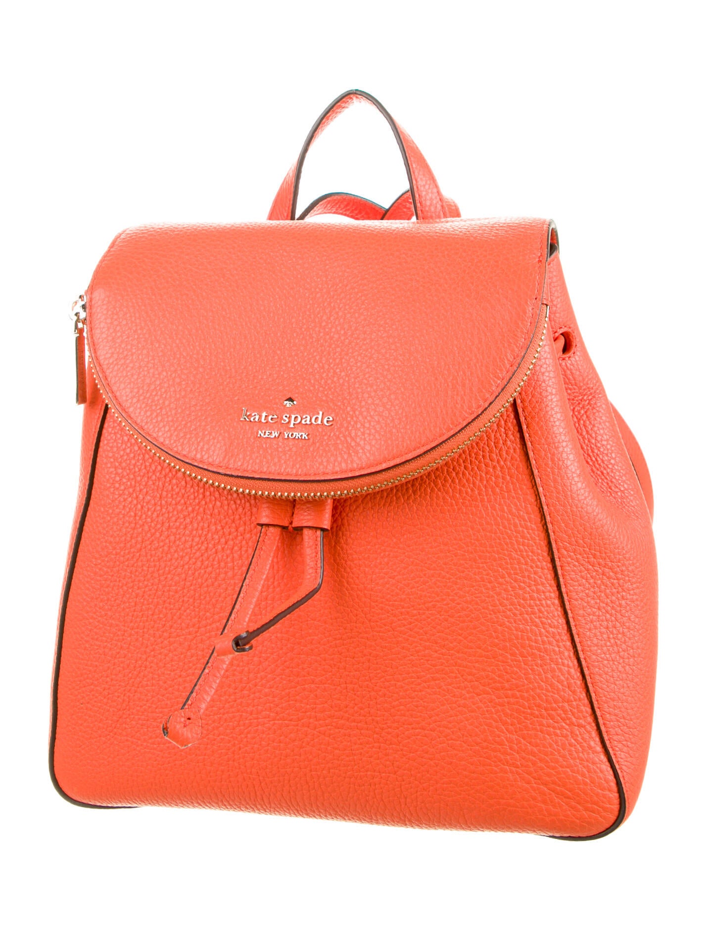 Kate Spade New York Leather Backpack Orange Backpacks, Handbags