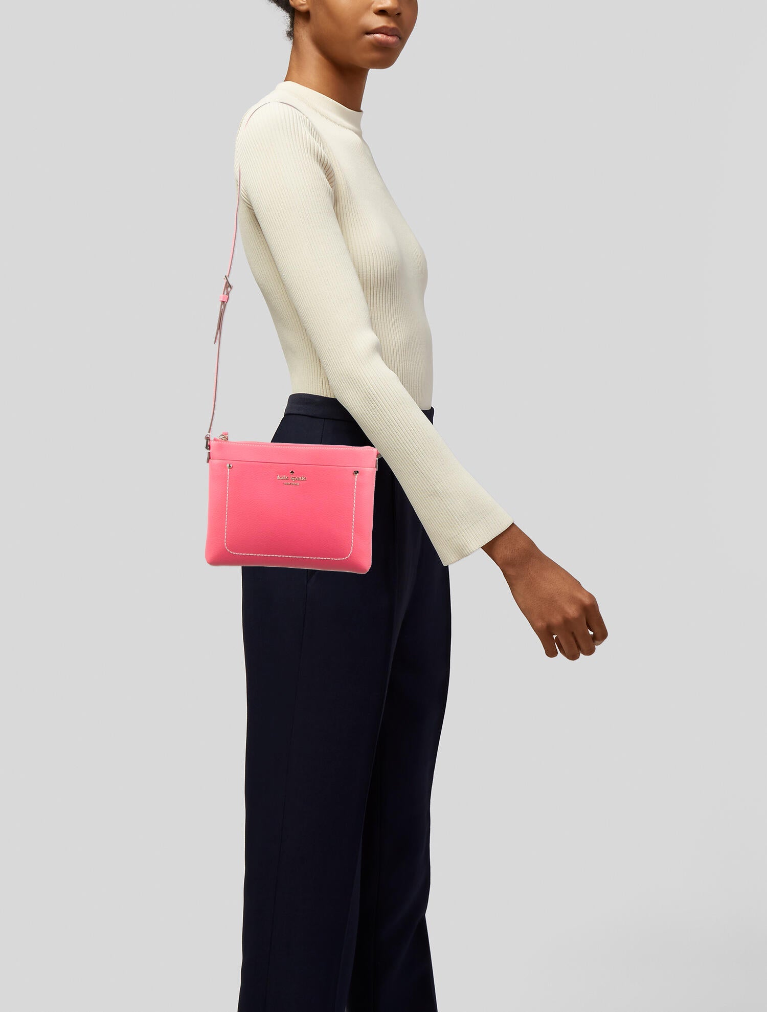 Kate Spade New York Pink Leather Shoulder Bag Pink Shoulder Bags