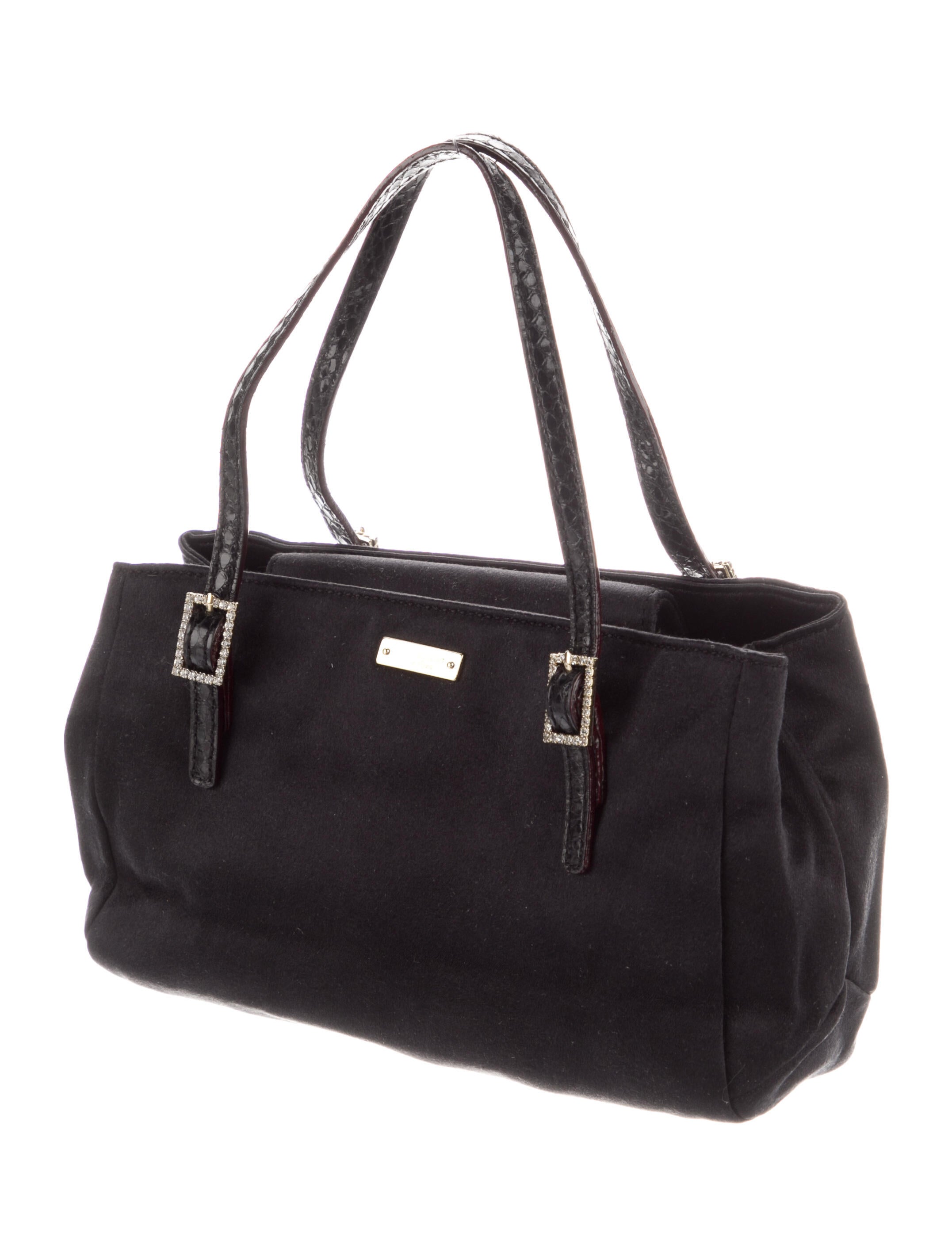 Kate Spade New York Satin Crystal Embellished Mini Bag Black Mini