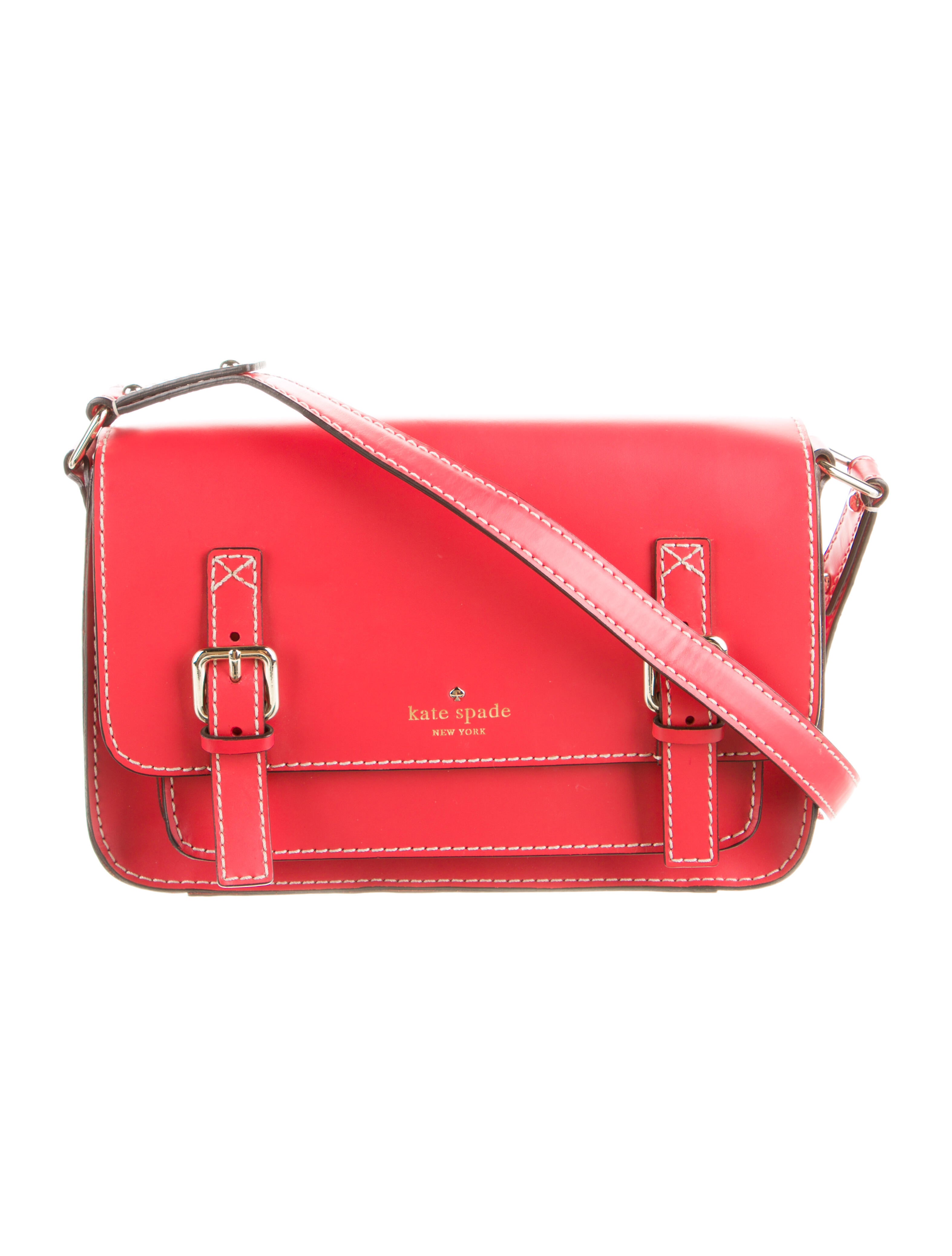 Kate Spade New York Solid Leather Crossbody Bag Red Crossbody Bags