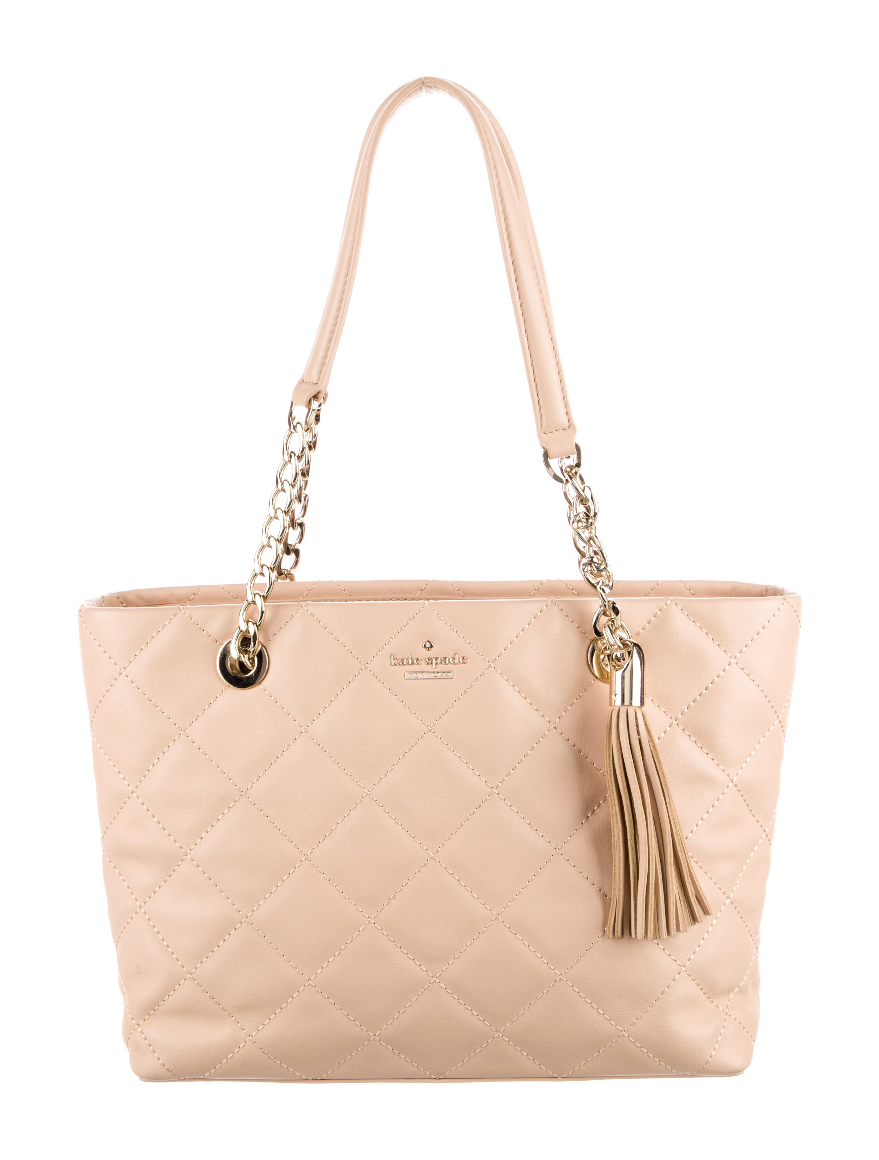 Kate Spade New York Quilted Leather Tote Bag Neutrals Totes, Handbags