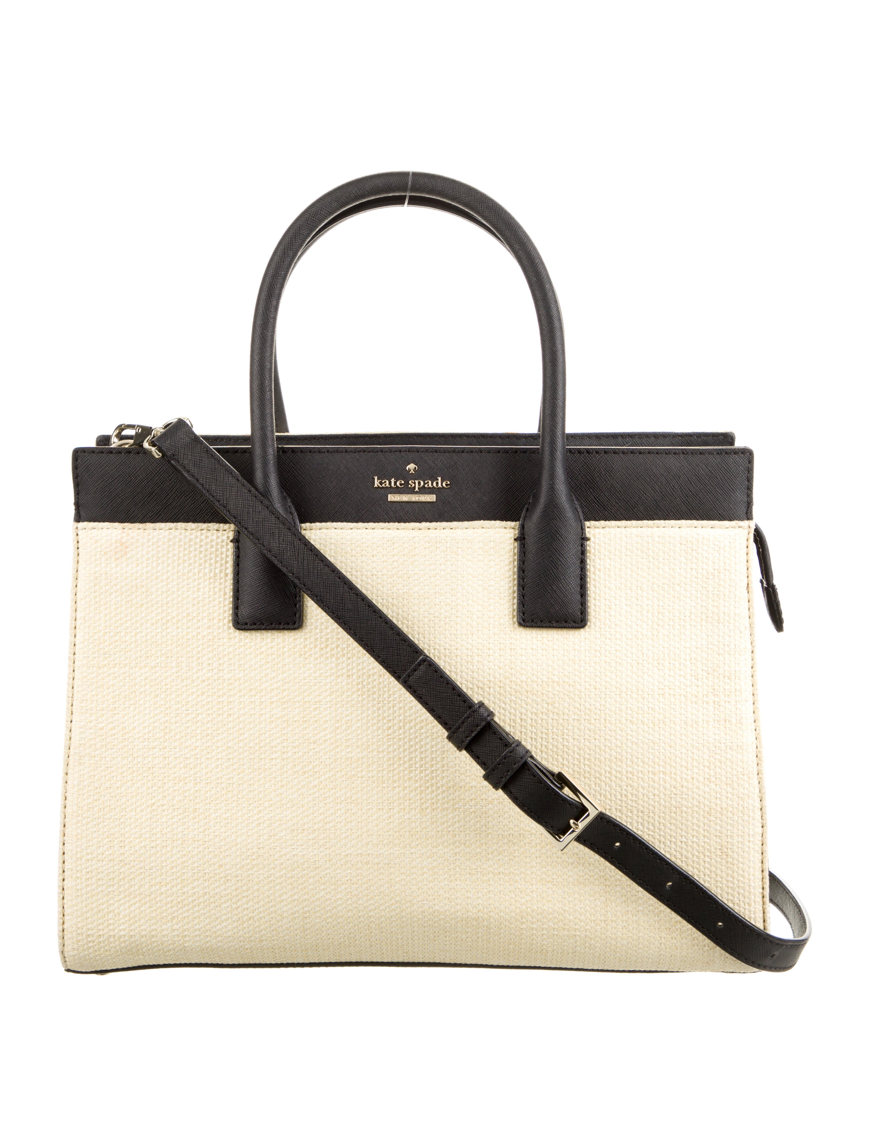 Kate Spade New York Leather Trimmed Shoulder Bag Neutrals Shoulder