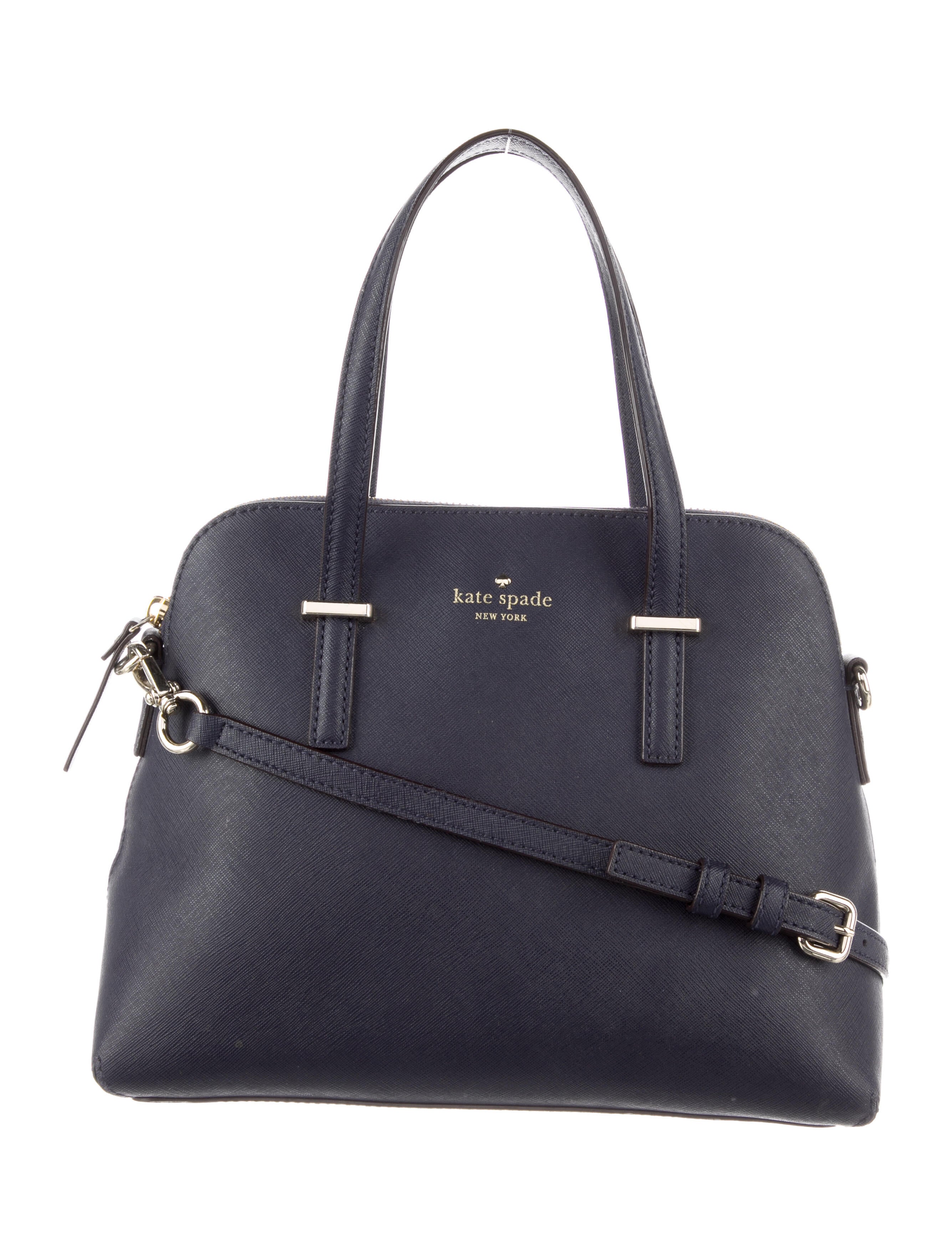 Kate Spade New York Saffiano Leather Handle Bag Blue Handle Bags