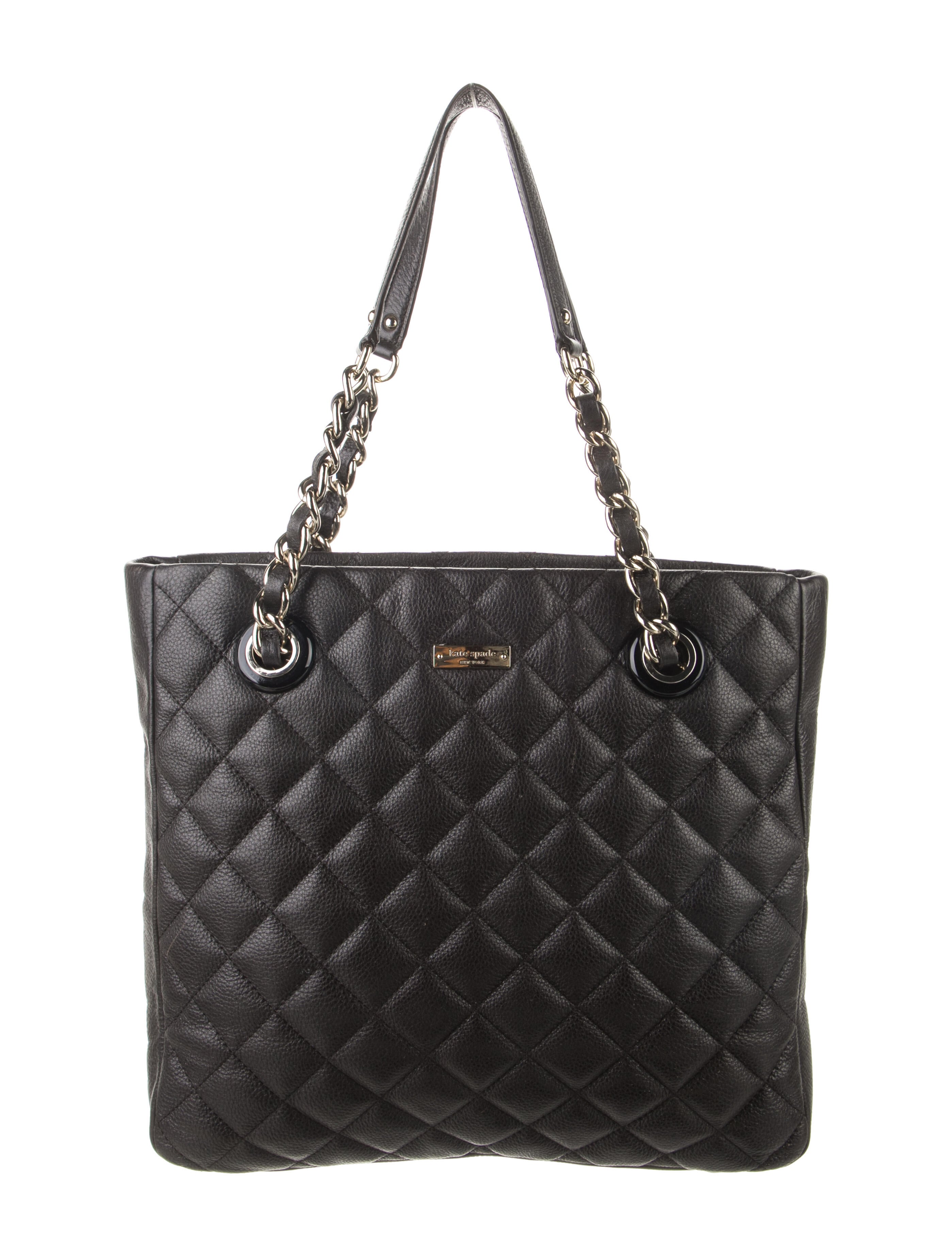 Kate Spade New York Quilted Leather Tote Black Totes, Handbags