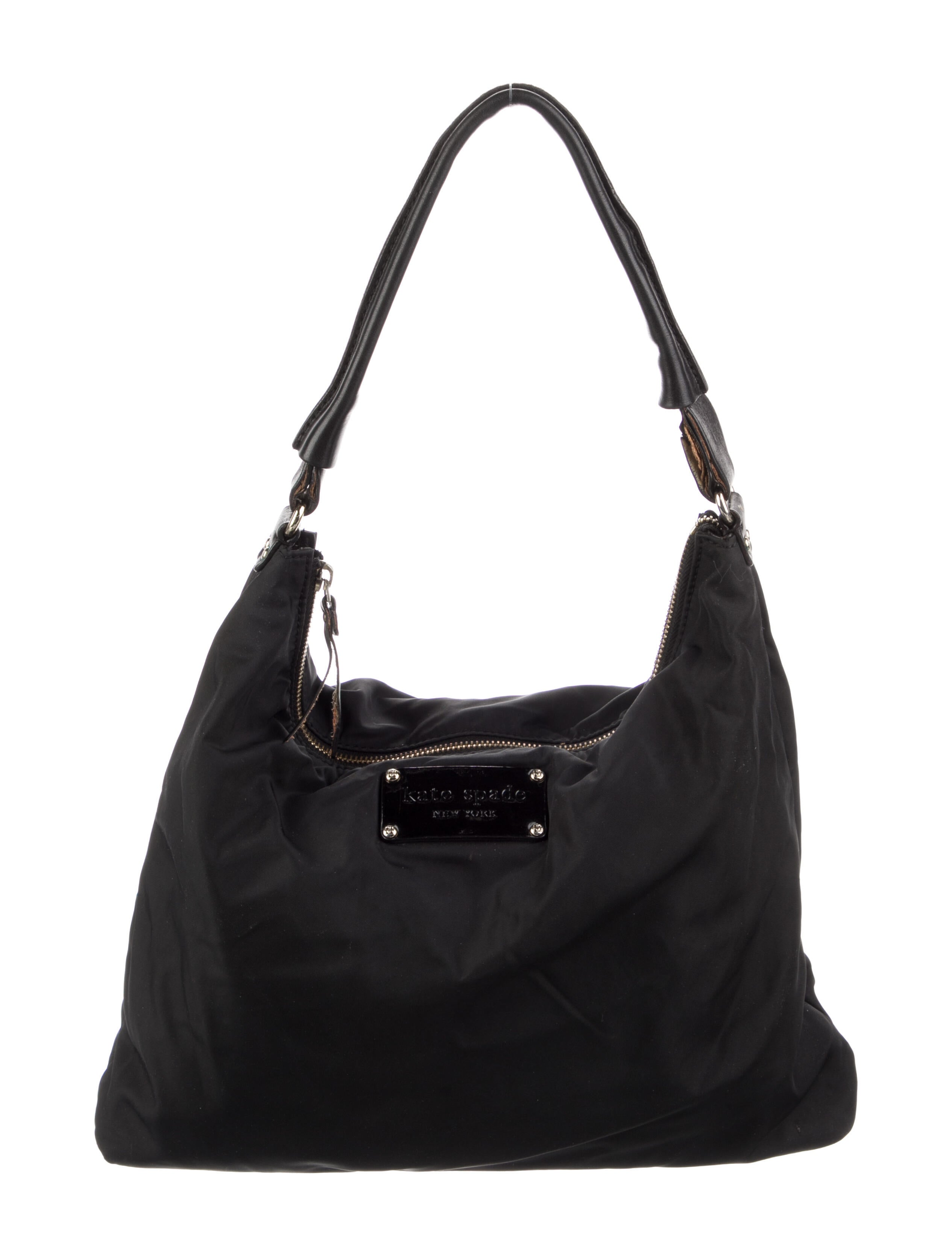 Kate Spade New York Leather Trimmed Nylon Shoulder Bag Black Shoulder