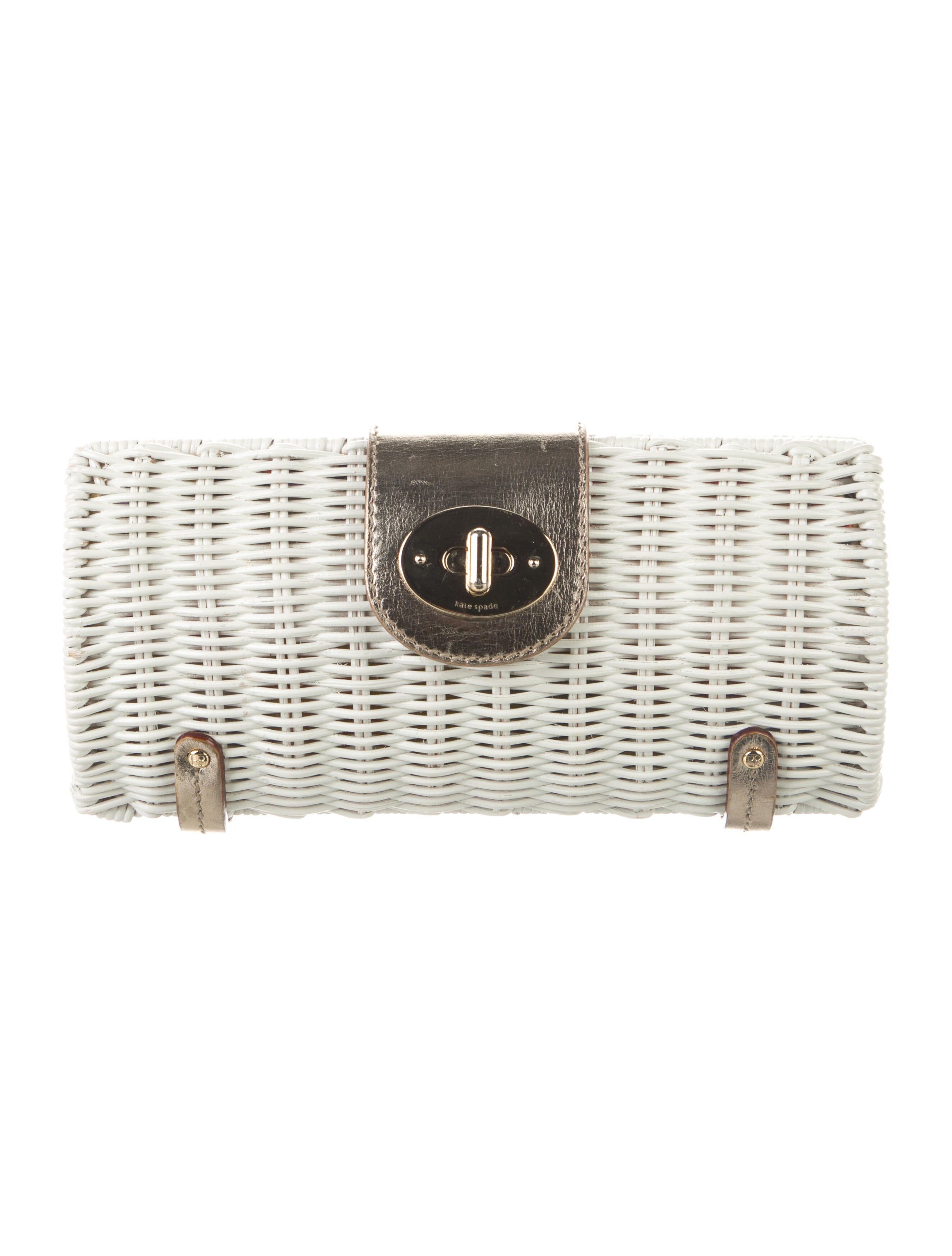 Kate Spade New York Straw Clutch White Clutches, Handbags WKA295746 The RealReal