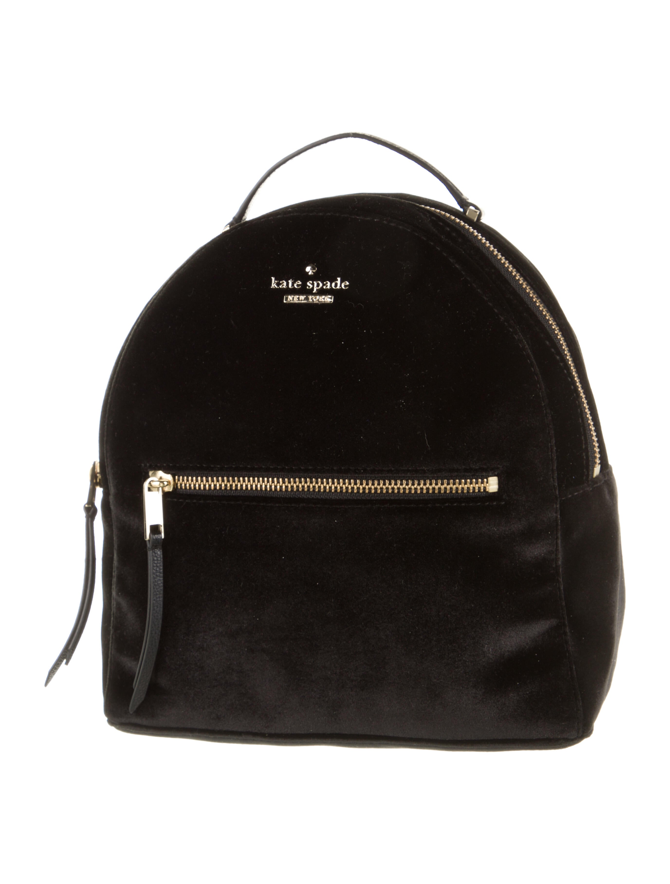 Kate Spade New York Velvet Backpack Black Backpacks, Handbags