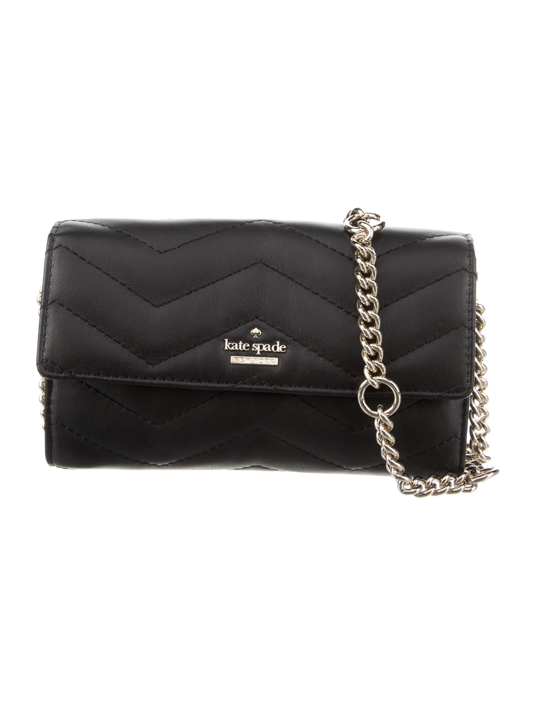 Kate Spade New York Quilted Leather Crossbody Bag Black Crossbody