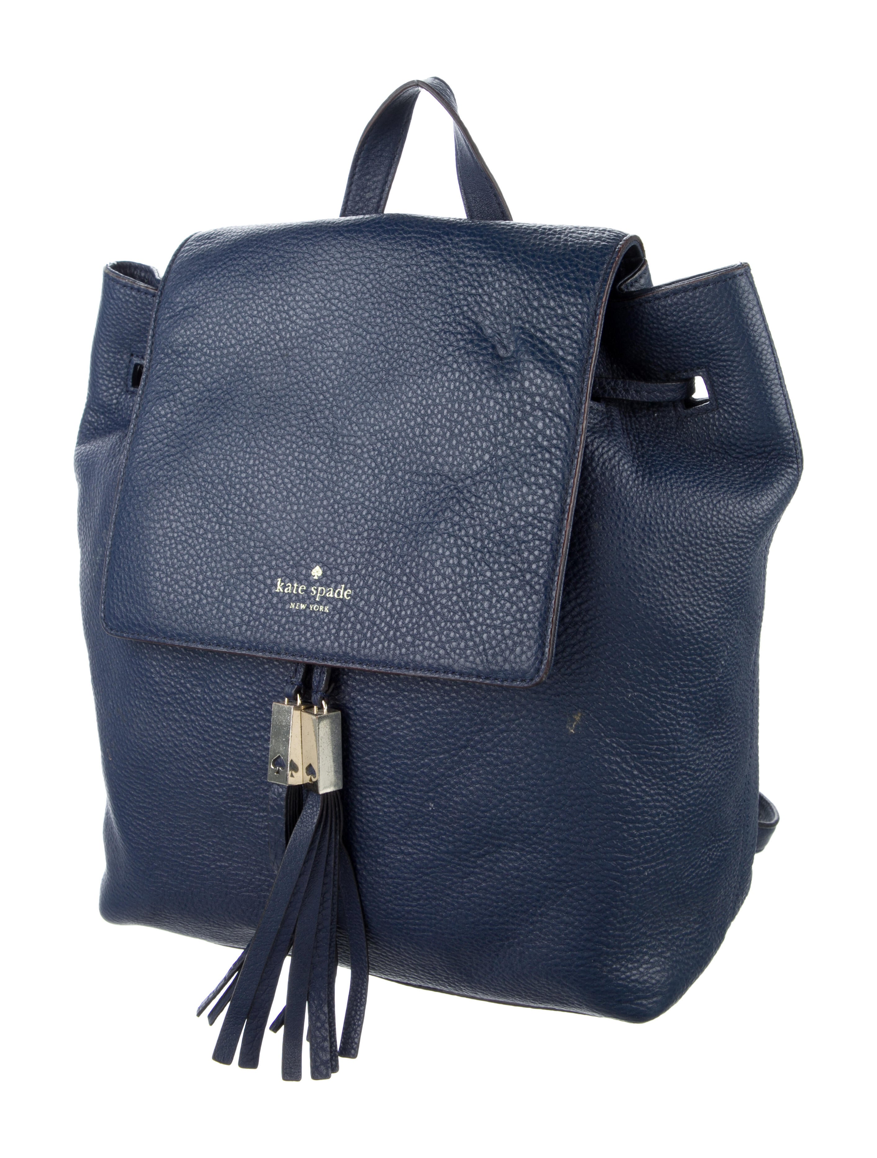 Kate Spade New York Leather Backpack Blue Backpacks, Handbags