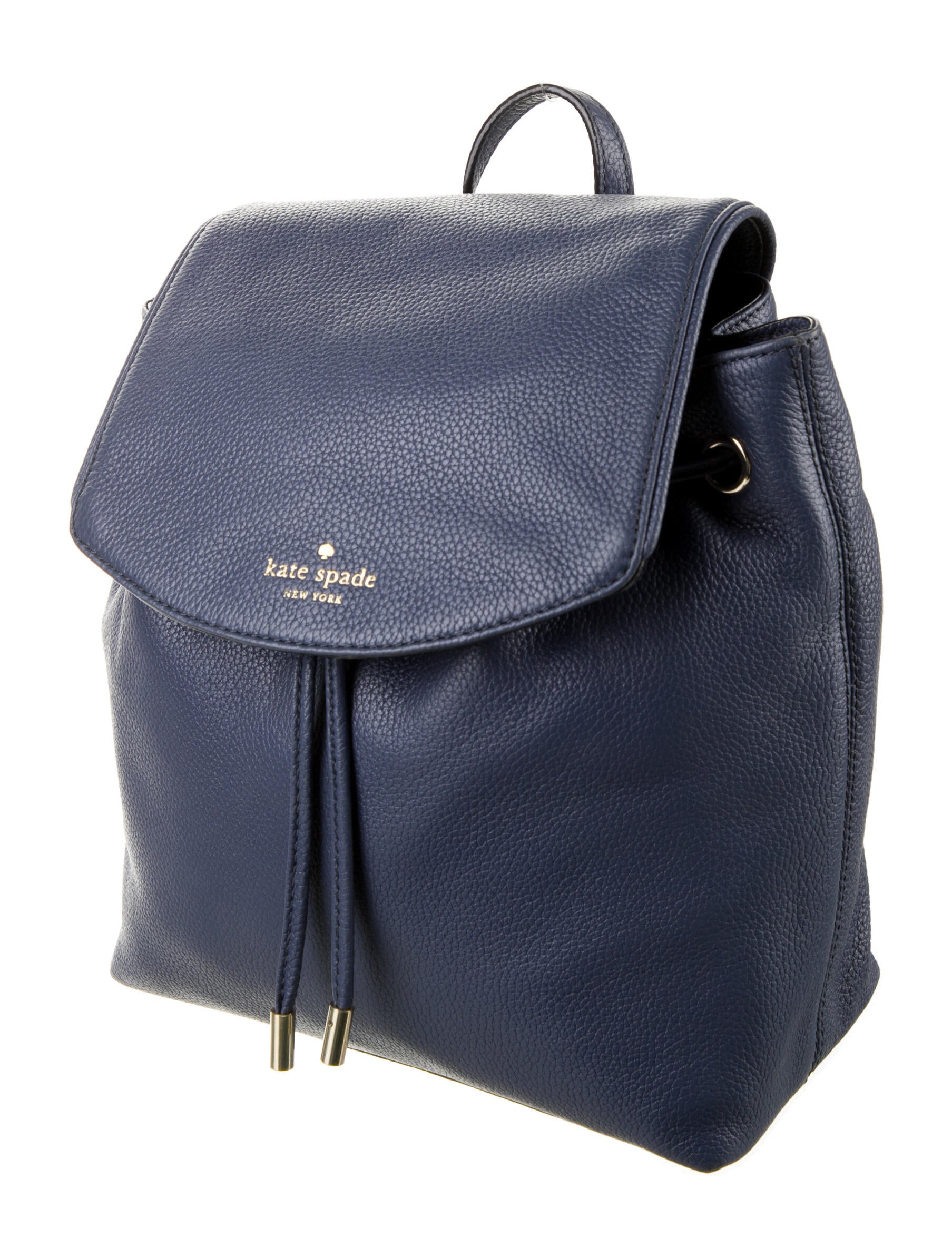 Kate Spade New York Pebbled Leather Backpack Blue Backpacks, Handbags