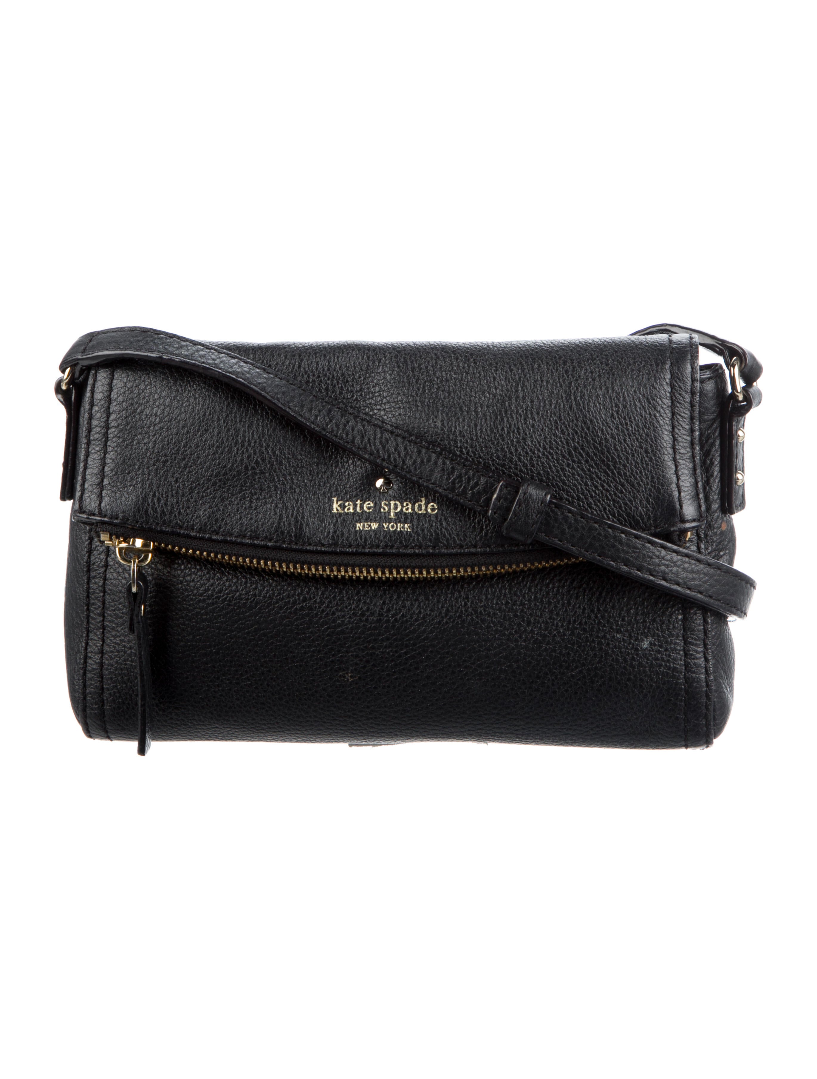 Kate Spade New York Pebble Leather Envelope Clutch Black Clutches