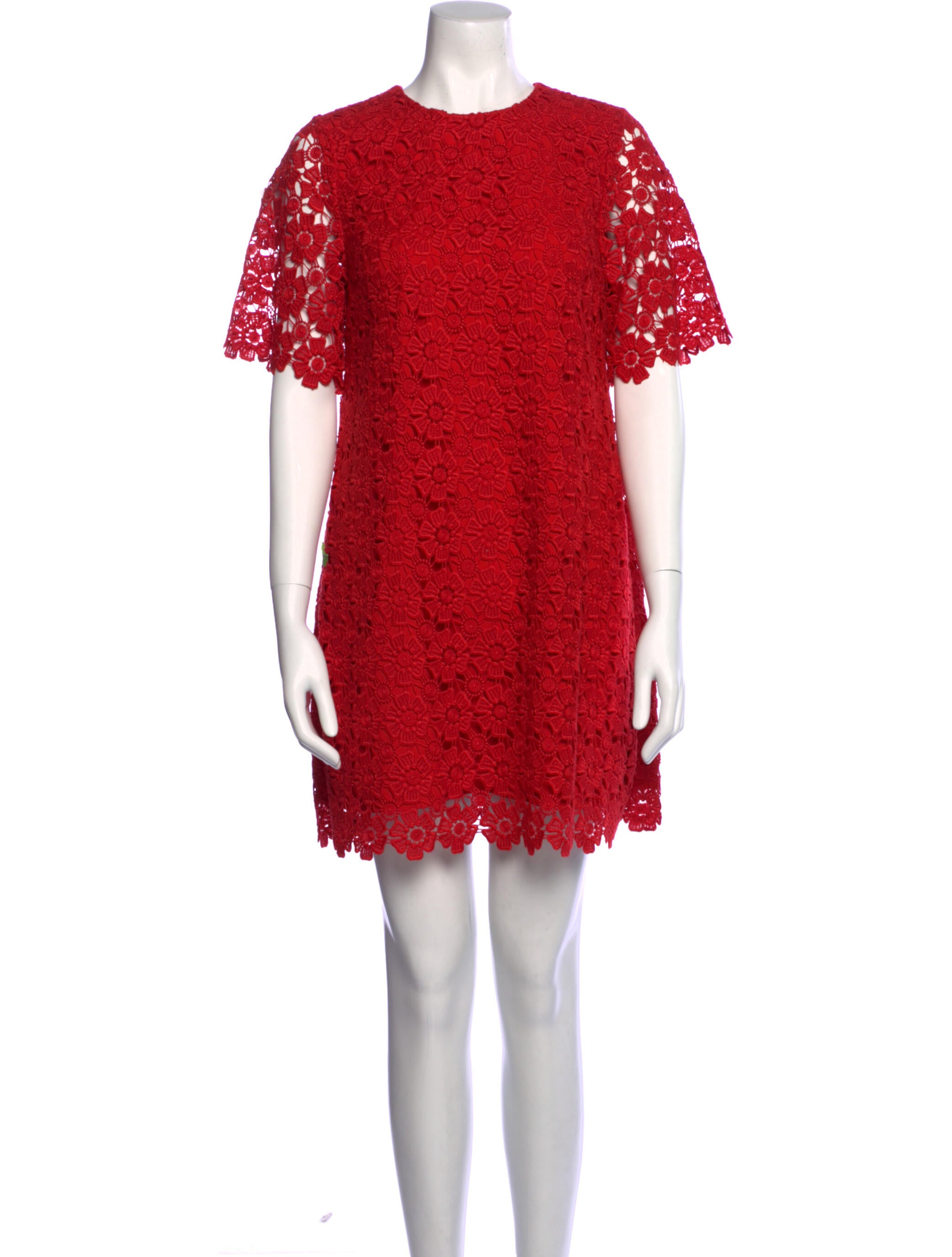 Kate Spade New York Lace Pattern Mini Dress Red Dresses, Clothing