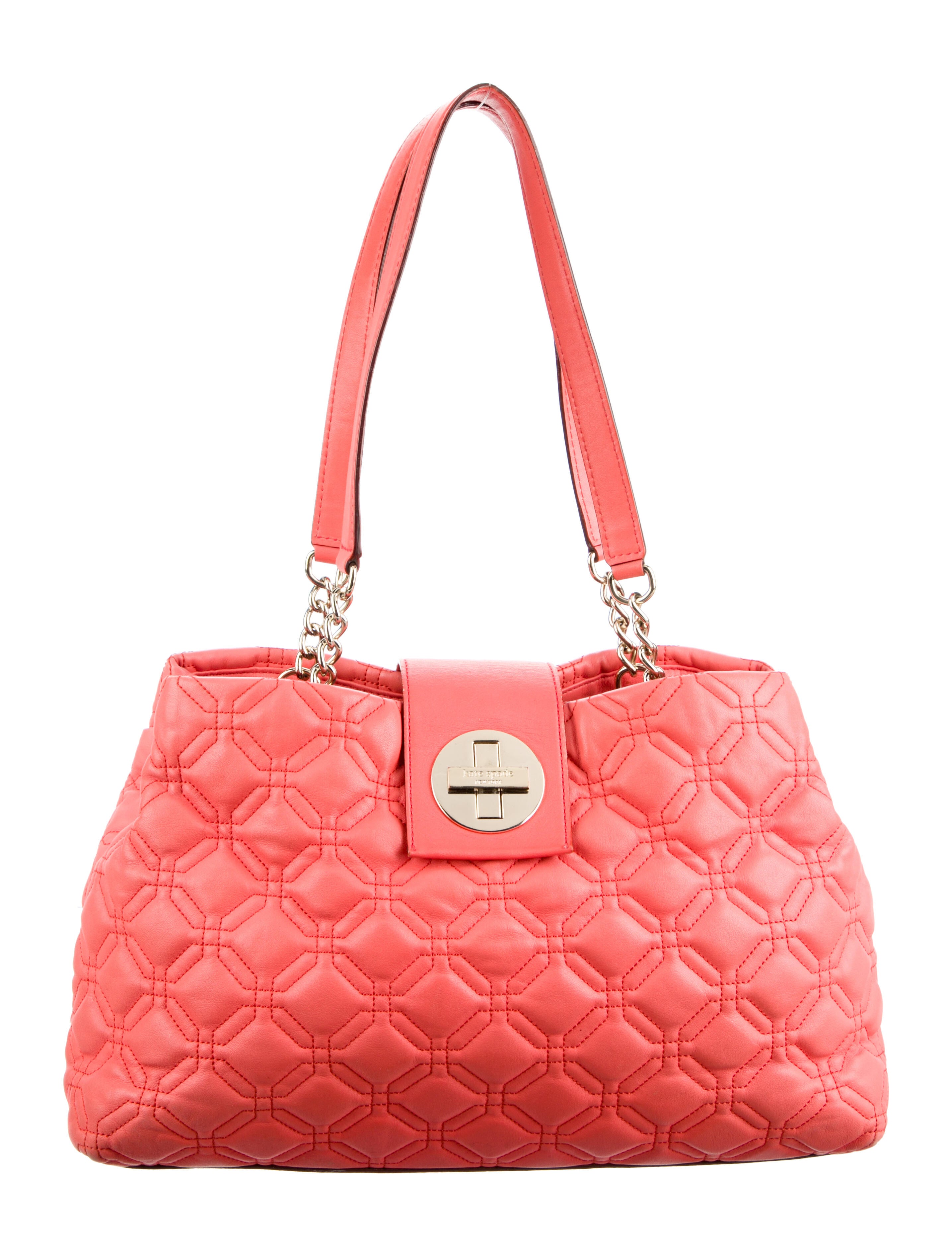 Kate Spade New York Quilted Leather Shoulder Bag Pink Shoulder Bags