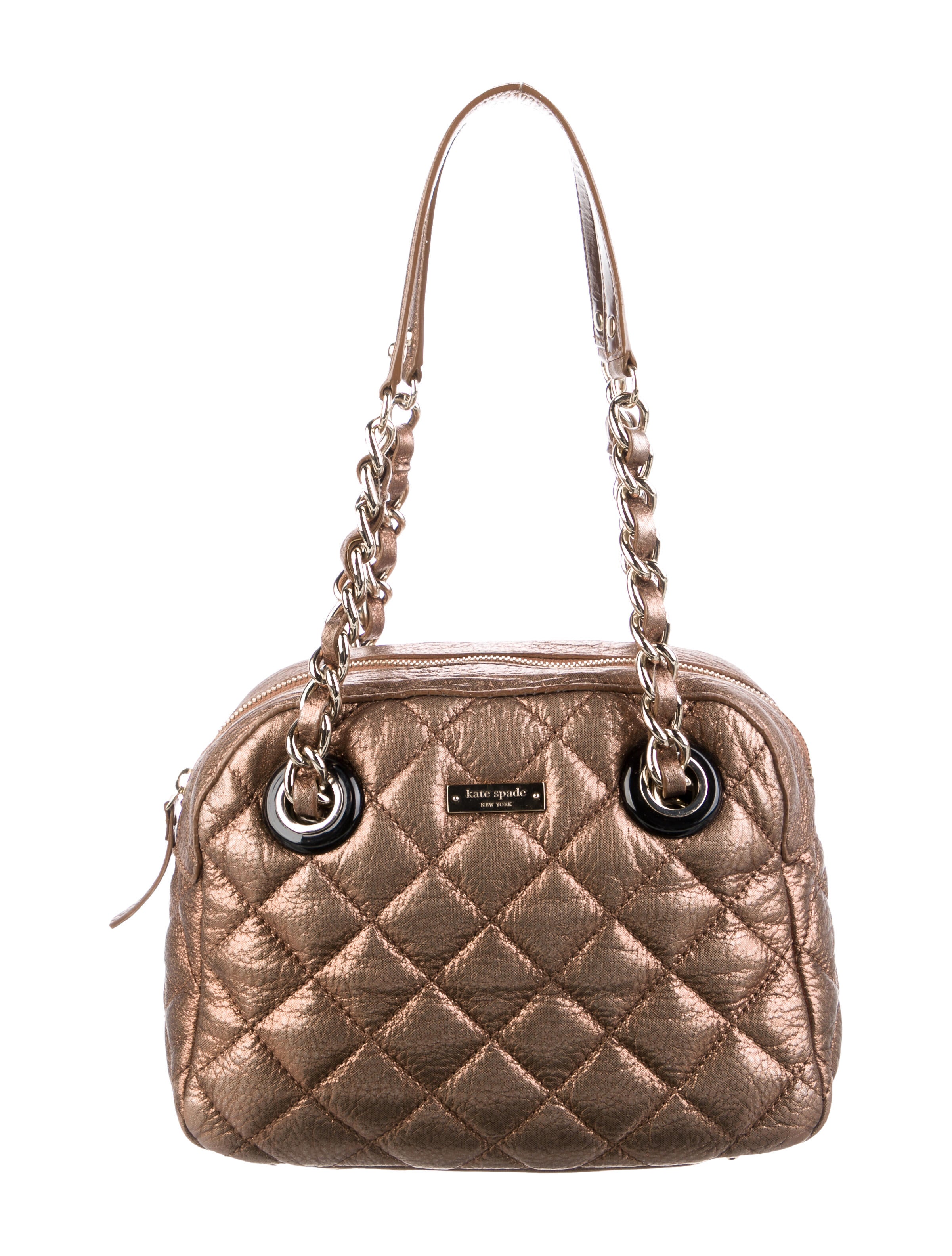 Kate Spade New York Quilted Leather Shoulder Bag Brown Shoulder Bags