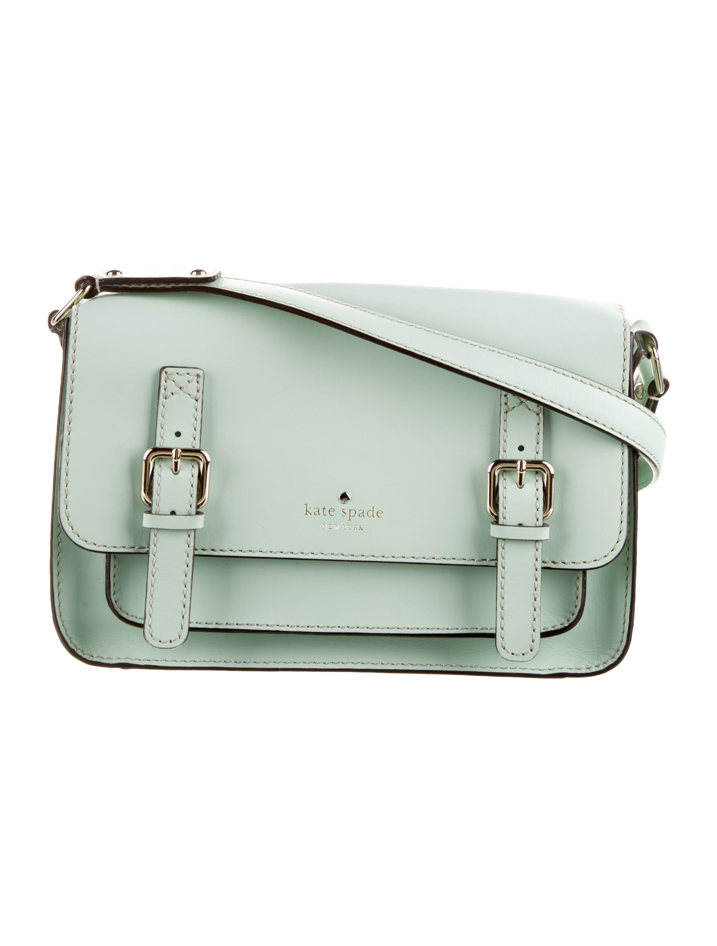 Kate Spade New York Leather Crossbody Bag Green Crossbody Bags