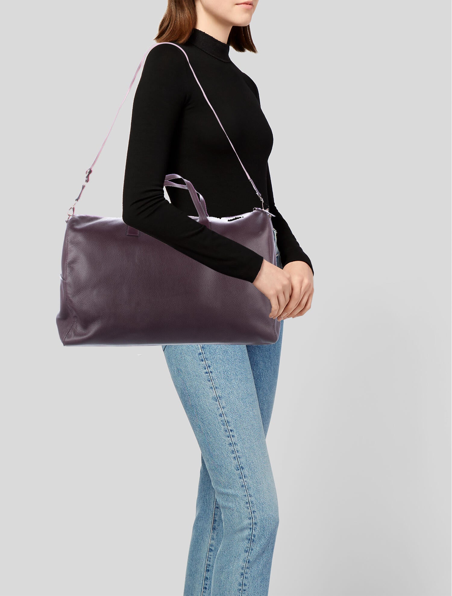 Kate Spade New York Leather Shoulder Bag Purple Shoulder Bags