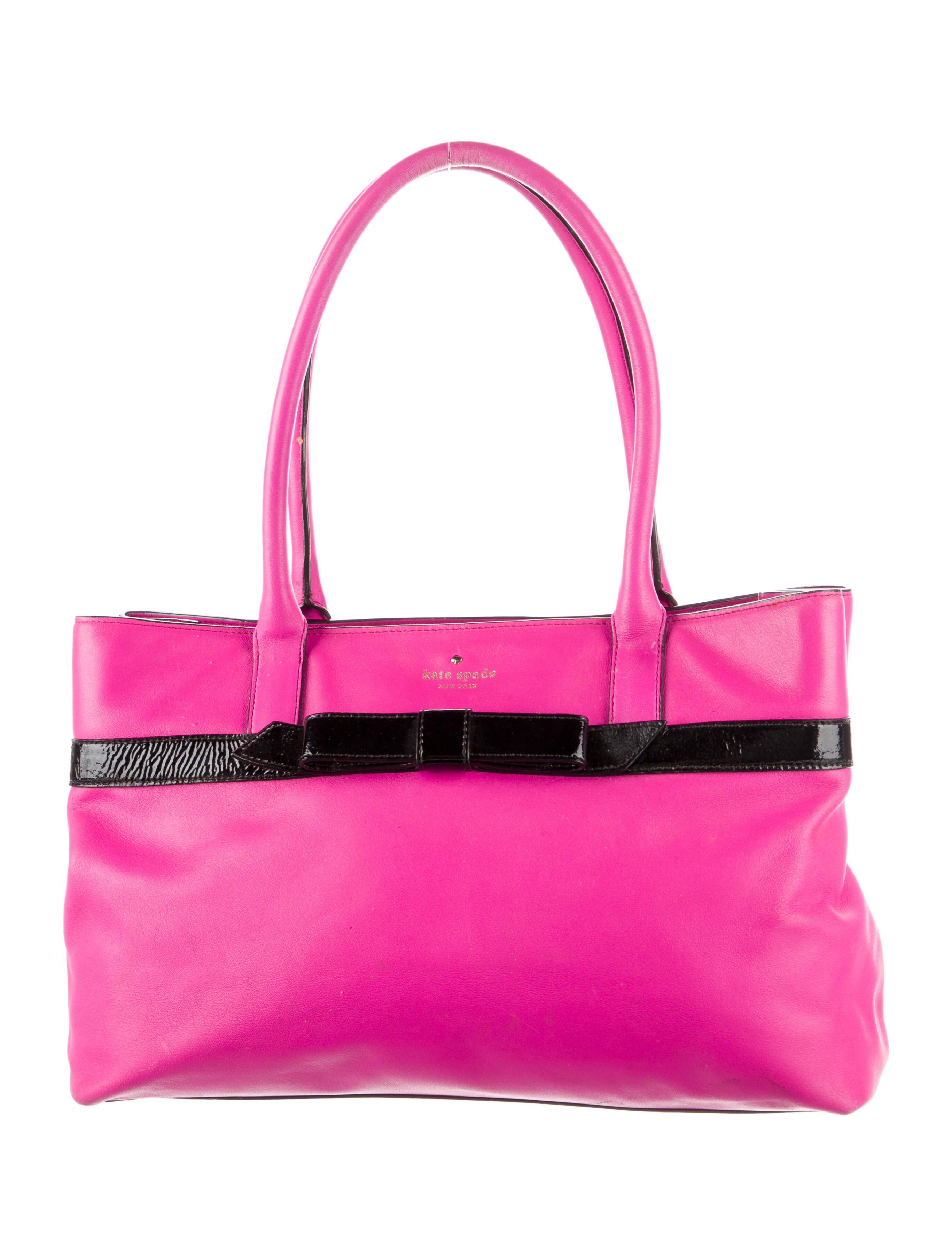 Kate Spade New York Leather Trimmed Nylon Tote Bag Pink Totes