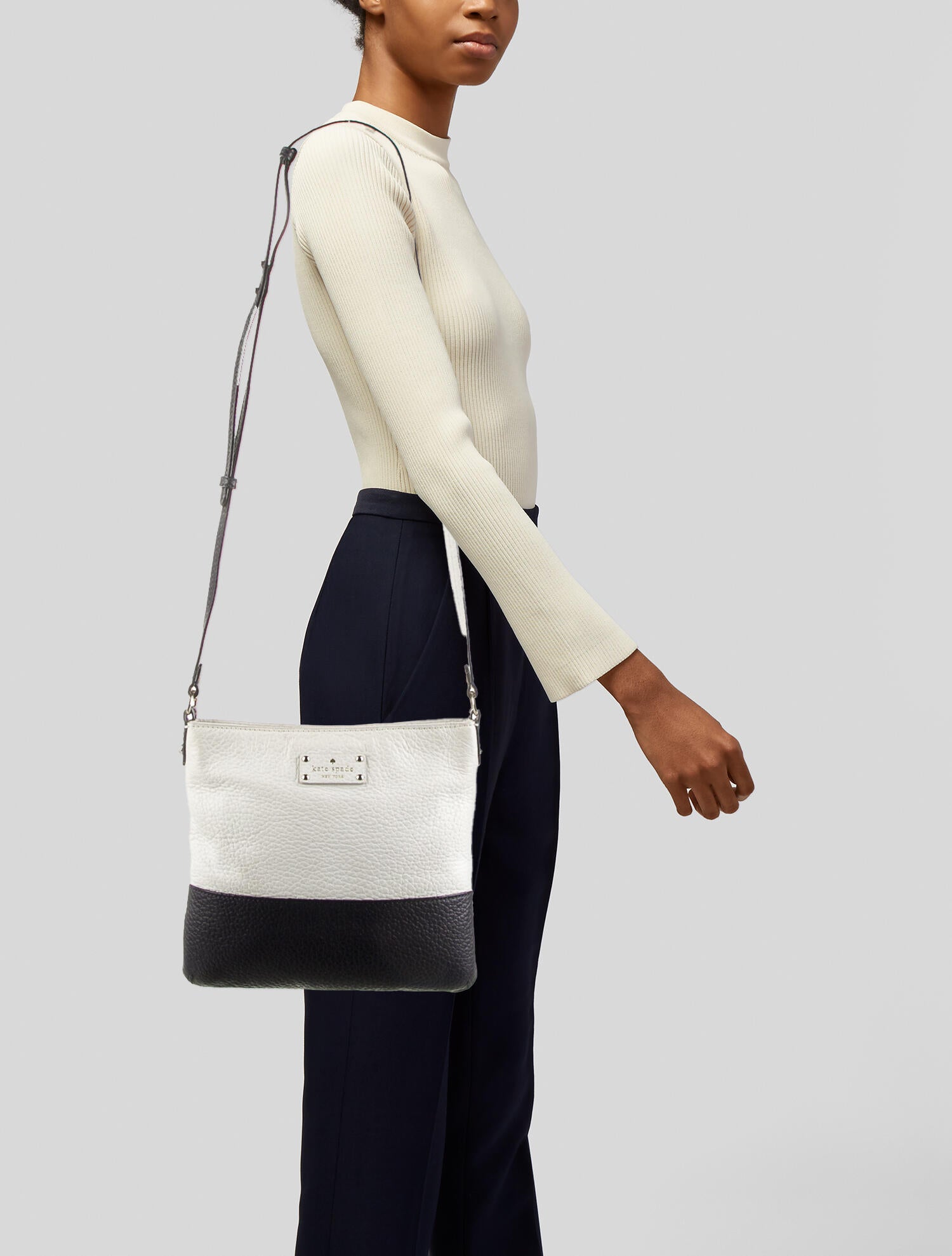 Kate Spade New York Crystal Embellished Saffiano Leather Crossbody Bag