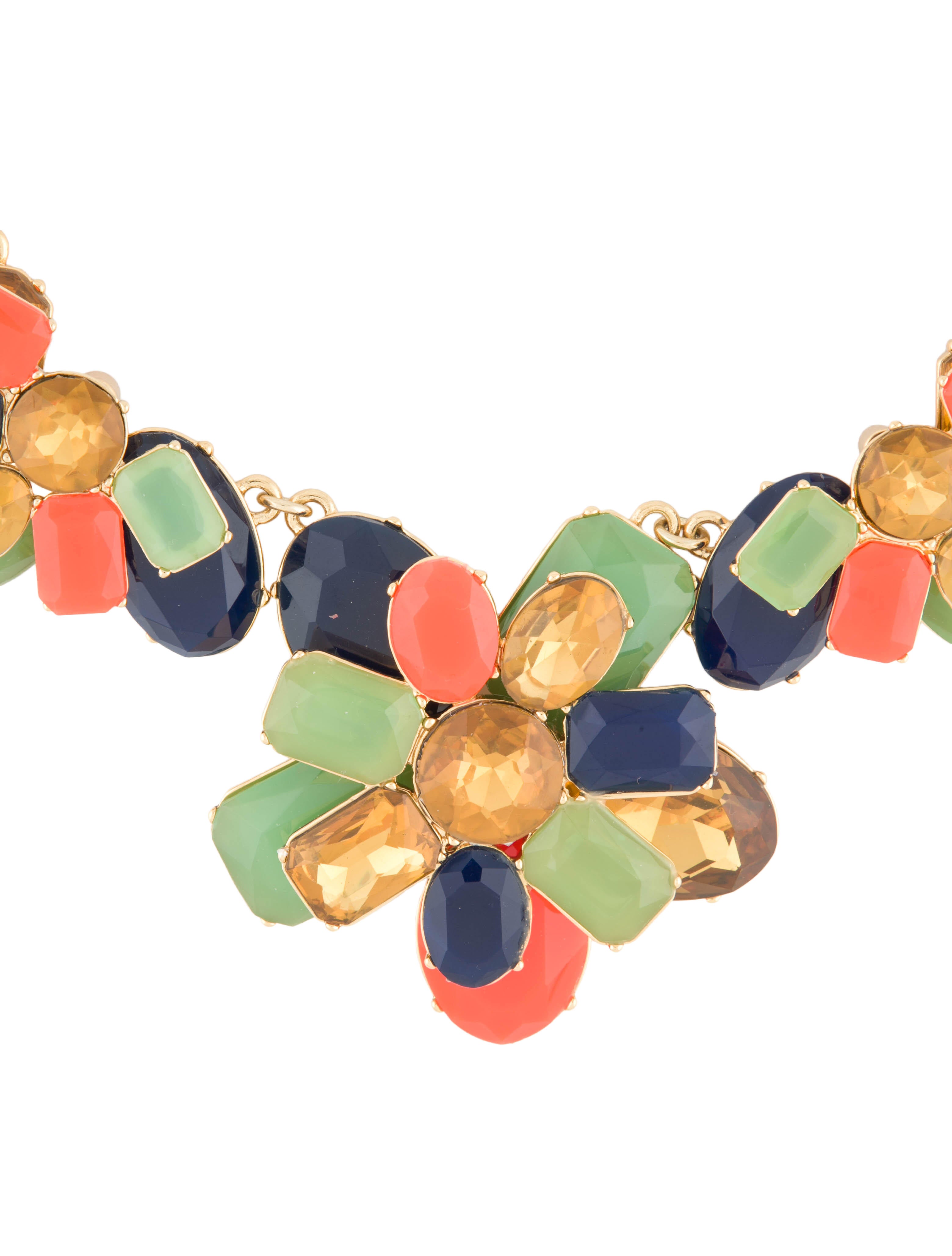 Kate Spade New York Crystal Riviera Garden Flower Collar Necklace